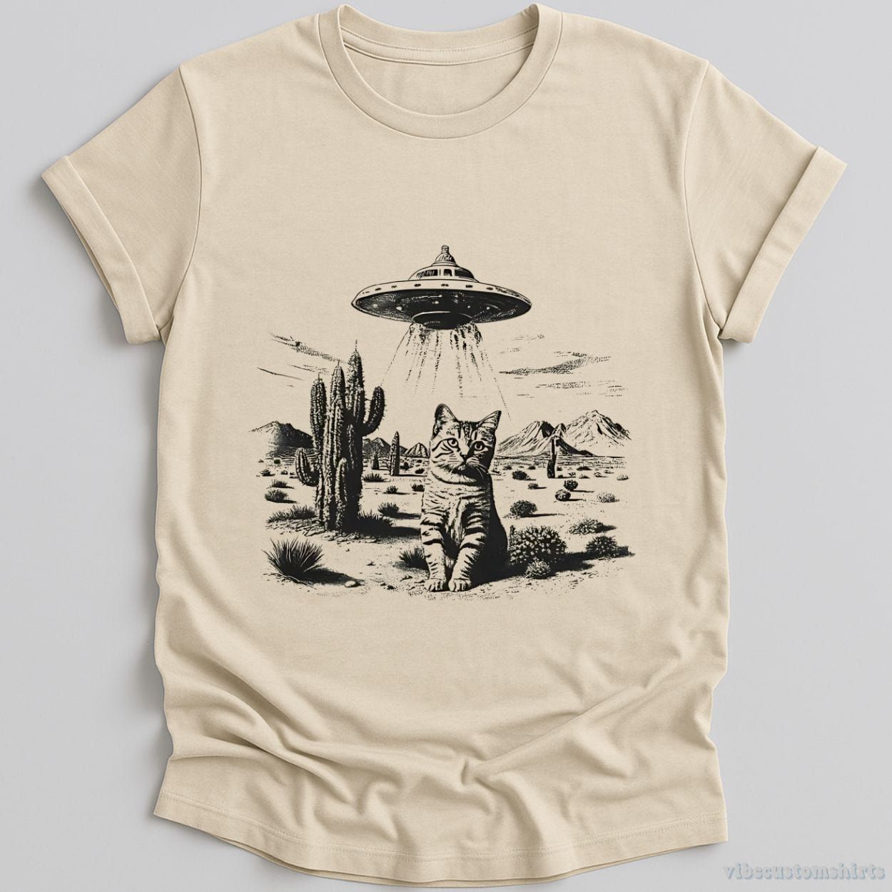 Ufo Cat Western Vintage Style Shirt product image 1