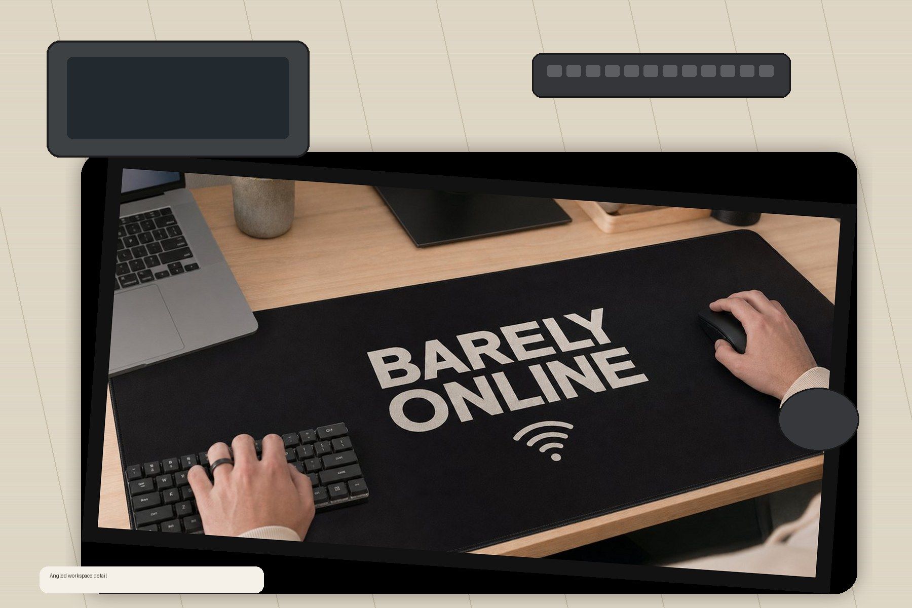 Barely Online Large Desk Mat – Gaming Mouse Pad for Office Setup, graphic art / gift product image 2