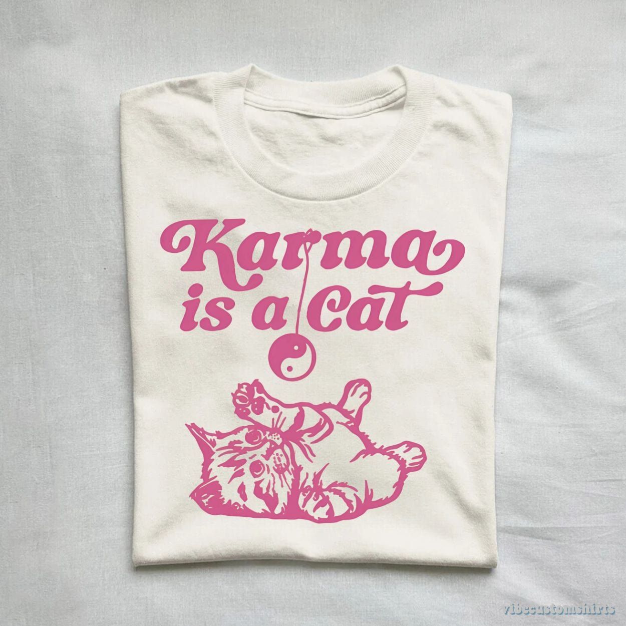 Karma is a Cat Vintage Graphic Tee product image 1