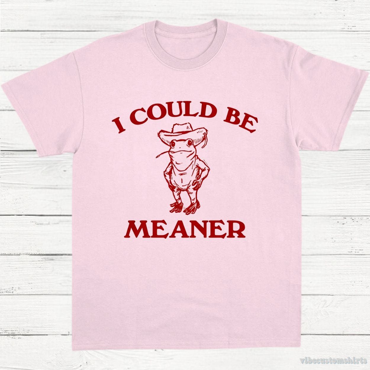 I Could Be Meaner Cowboy Frog Shirt product image 5