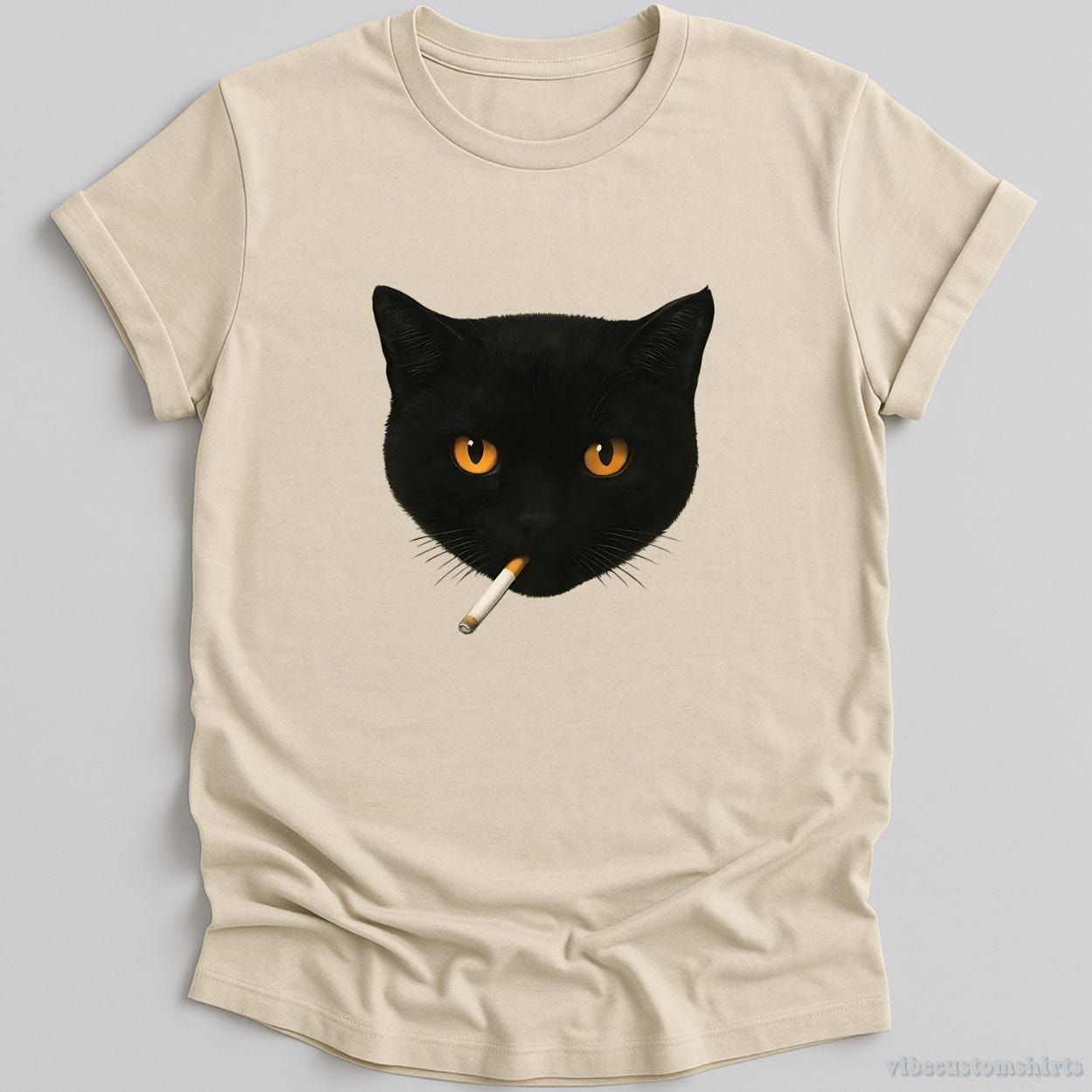 Smoking Black Cat Funny Shirt product image 1