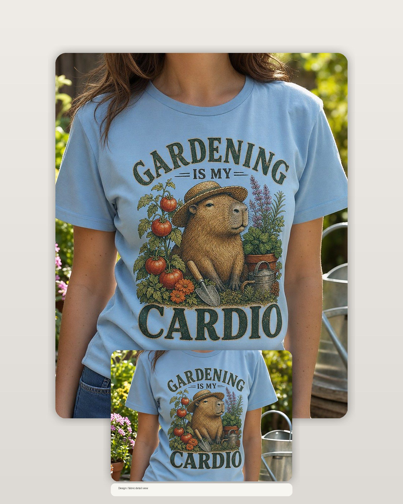 Gardening Is My Cardio Capybara T-Shirt product image 2