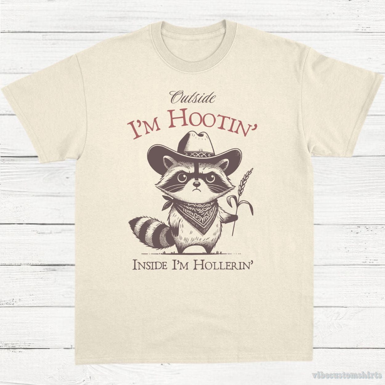 Outside I am hootin Inside I'm Hollerin Funny Sayings Shirt product image 1