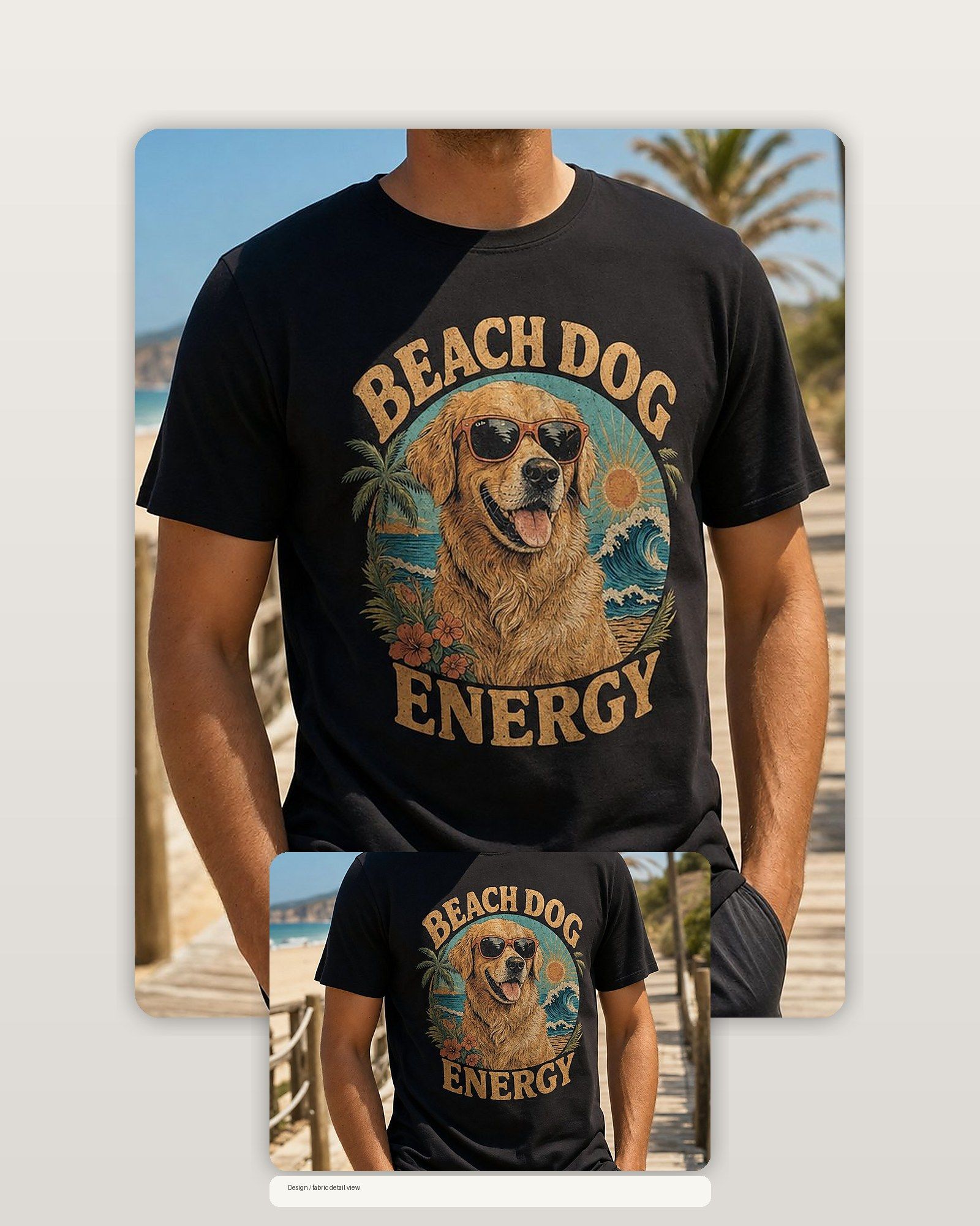 Beach Dog Energy Summer T-Shirt product image 2