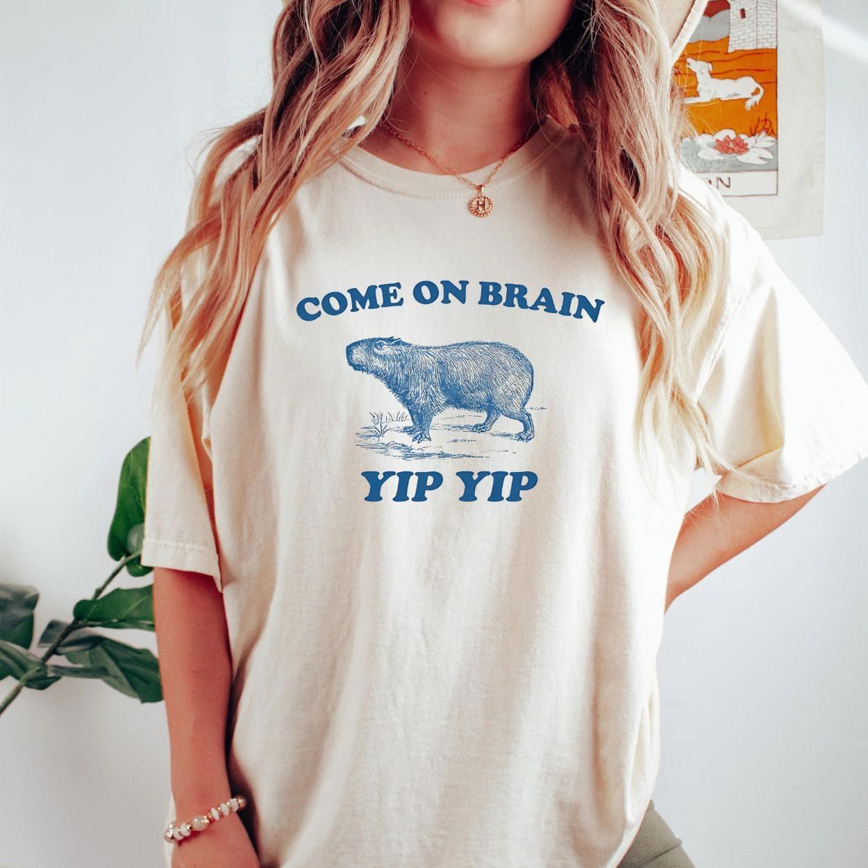 Come On Brain Yip Yip Capybara Vintage Shirt product image 2