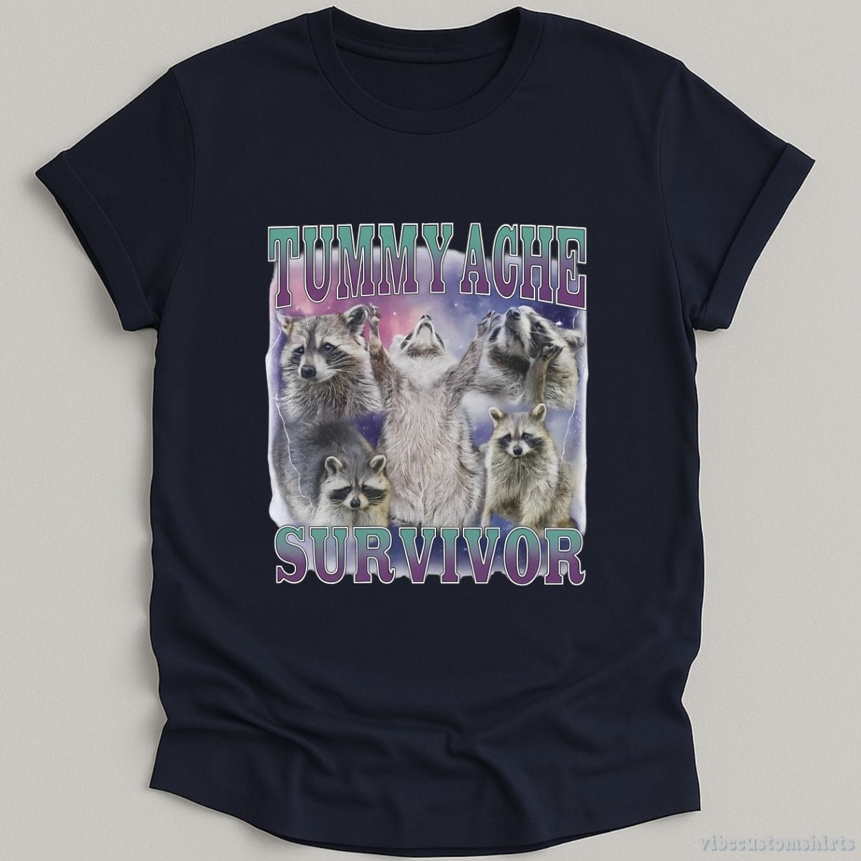 Tummy Ache Survivor Raccoon Meme Shirt product image 2