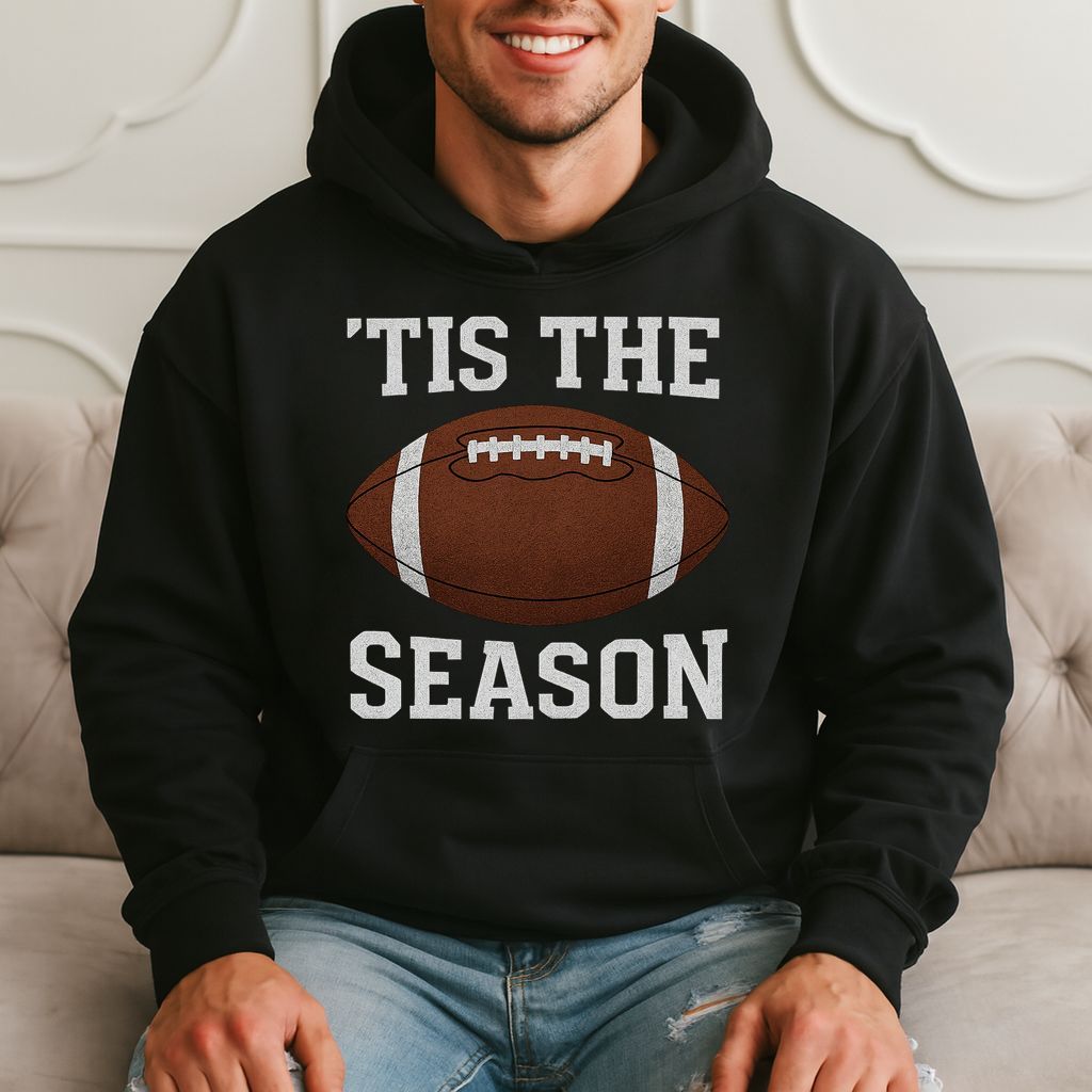 tis The Season Funny Football Fan Hoodie product image 1
