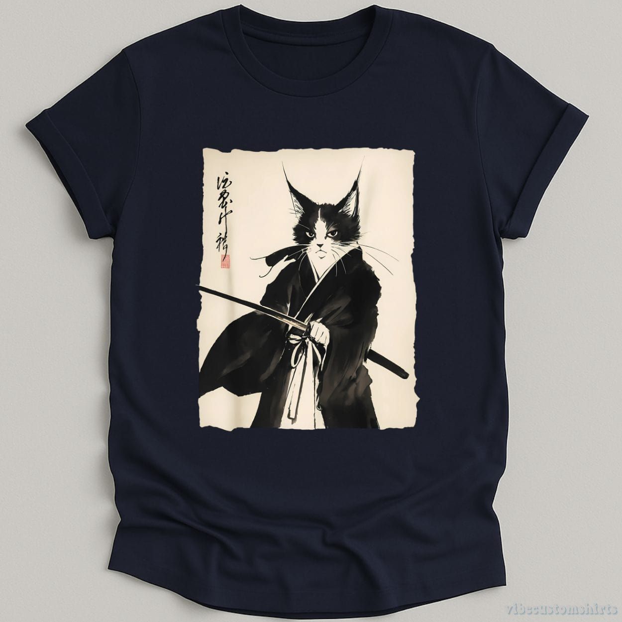 Vintage Warrior Samurai Cat Shirt product image 3