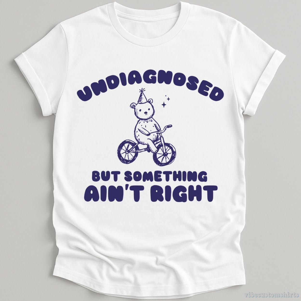 Undiagnosed But Something Ain't Right Vintage Shirt, Meme Cartoon Bear T Shirt product image 3