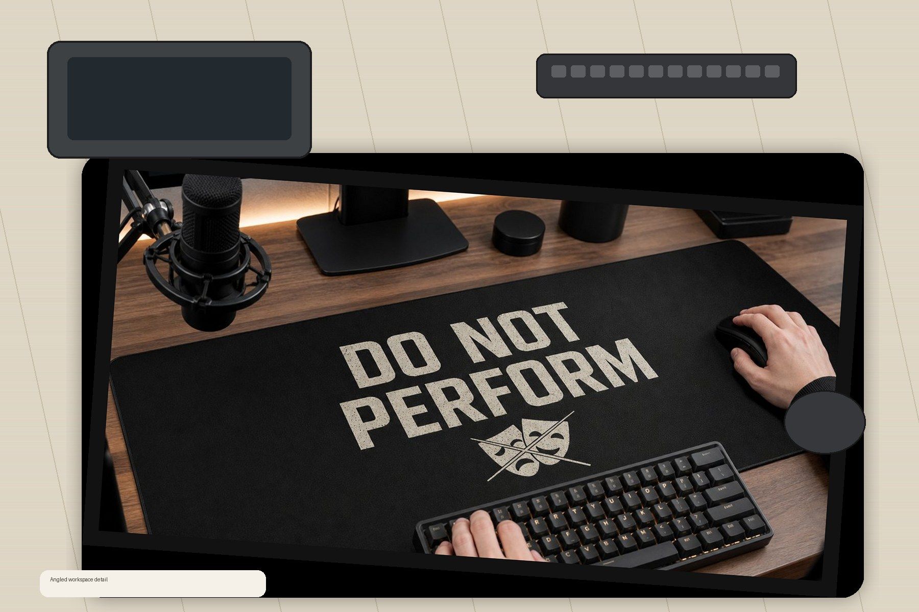 Do Not Perform Large Desk Mat – Gaming Mouse Pad for Office Setup, graphic art / gift product image 2