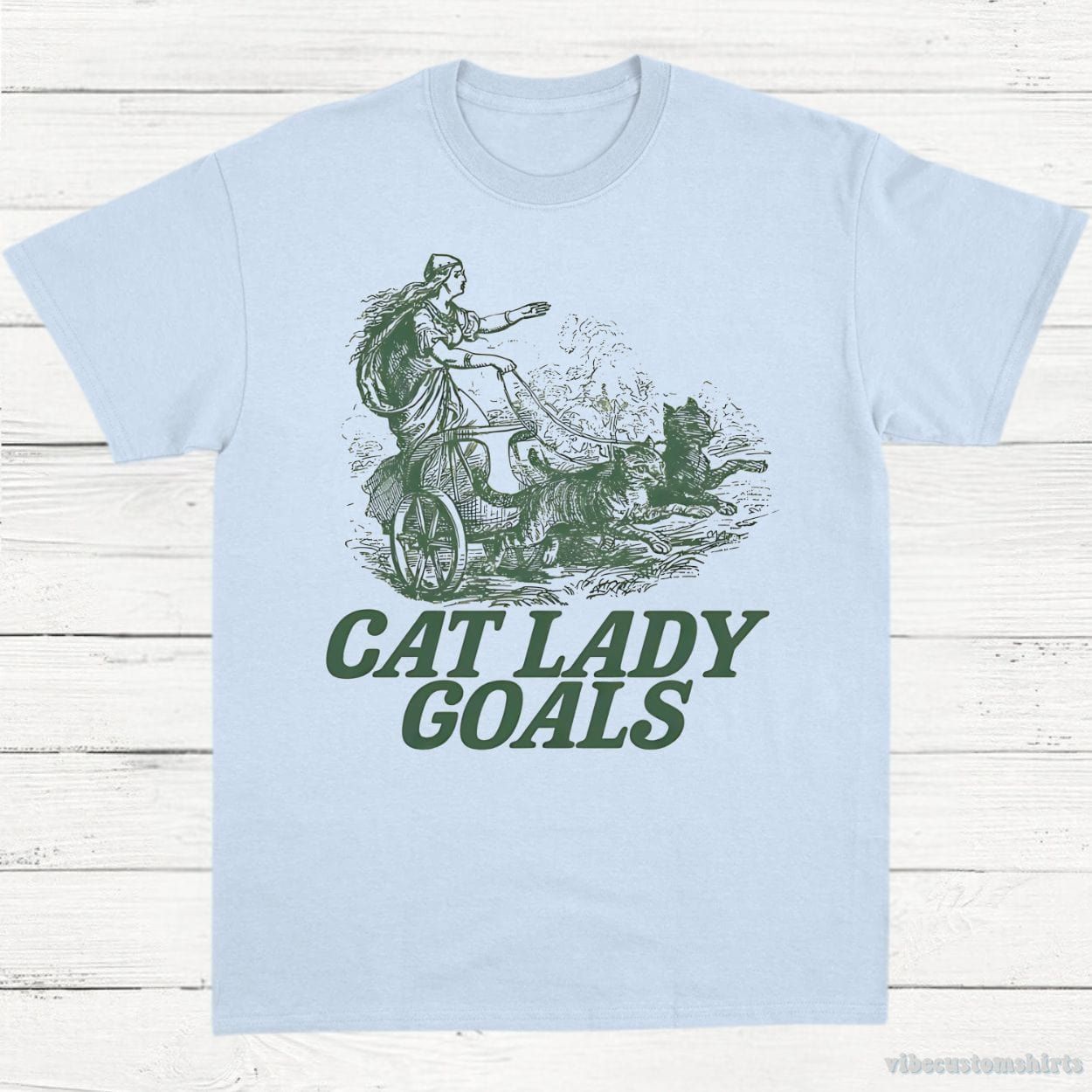Cat Lady Goals Vintage Shirt, Viking Lady Leashes Her Cats Tee, Childless Cat Ladies T-Shirt, Funny Cat Lovers Tee, Y2k Gifts product image 3