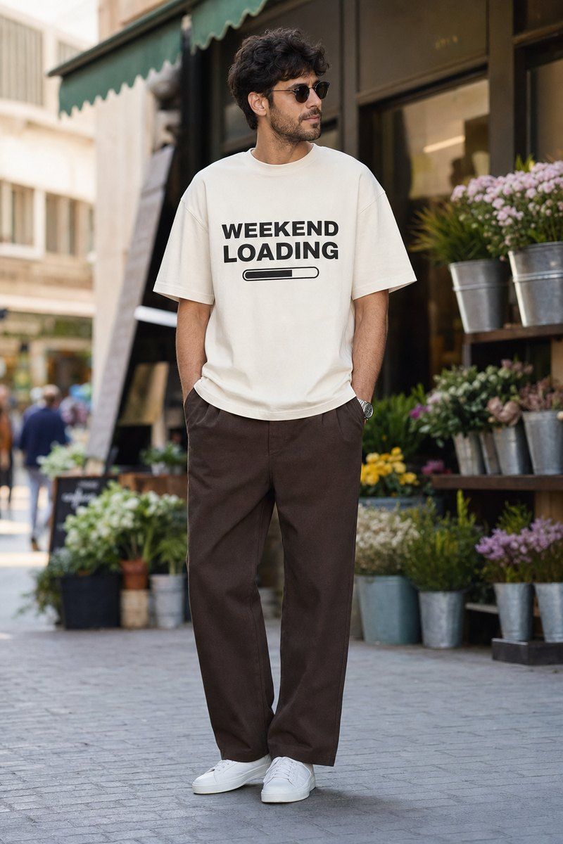 Weekend Loading Premium Boxy Tee – Graphic Streetwear T-Shirt for Everyday Outfits, graphic art / gift product image 1