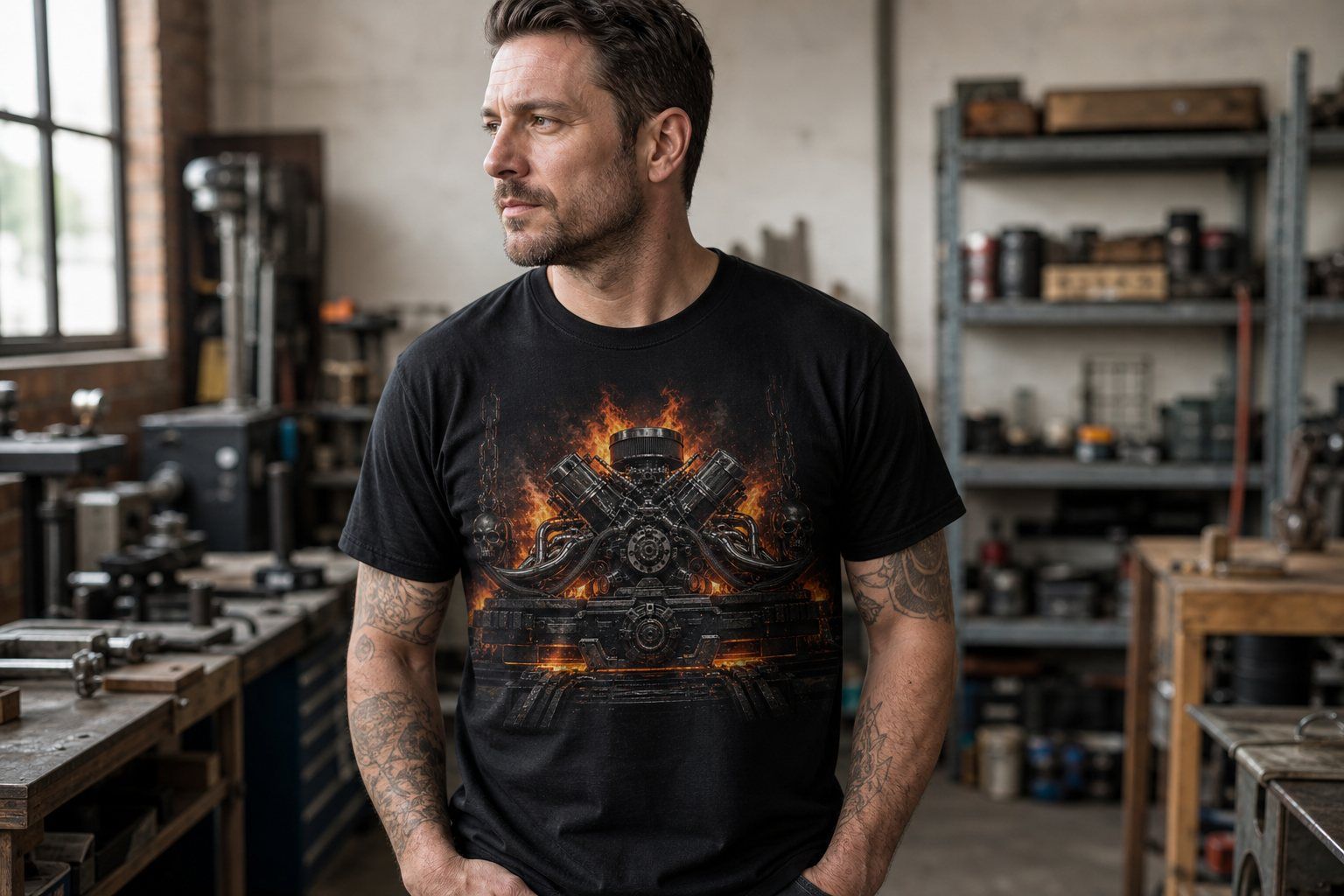 Mechanic V8 Altar T-Shirt product image 1