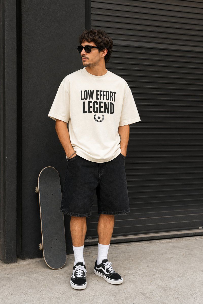 Low Effort Legend Premium Boxy Tee – Graphic Streetwear T-Shirt for Everyday Outfits, graphic art / gift product image 1