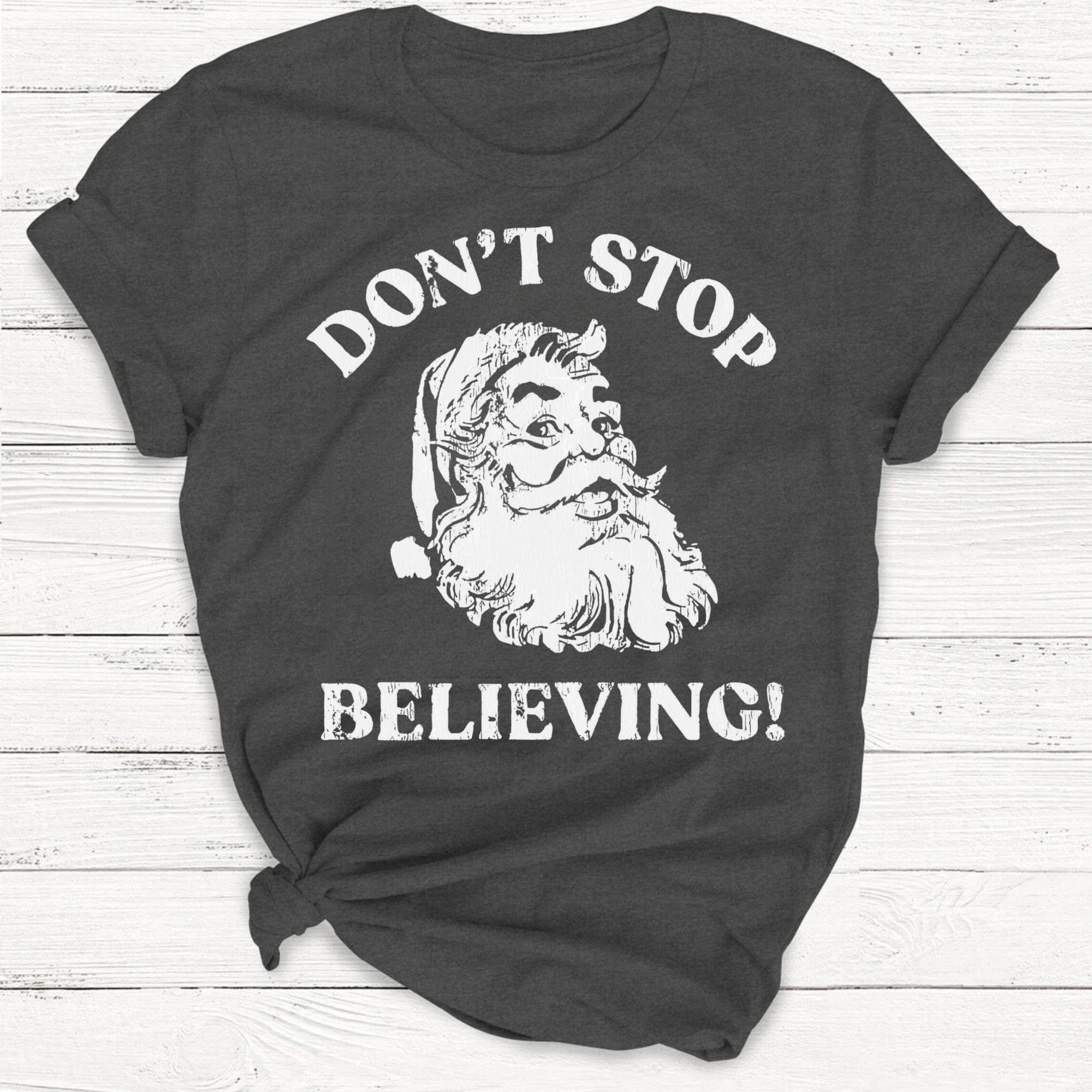 Don't Stop Believing Vintage Santa Clause Shirt product image 3