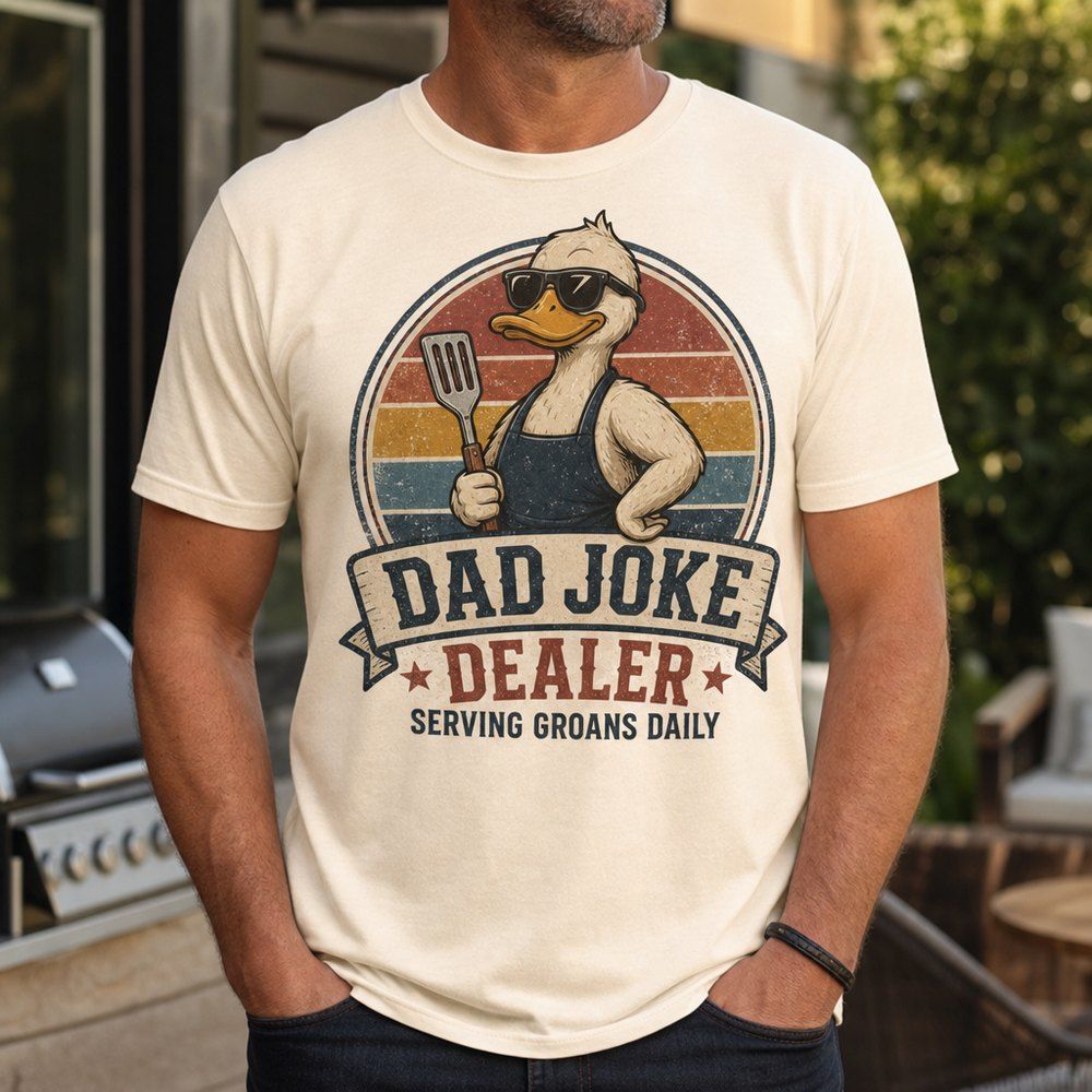 Dad Joke Dealer Serving Groans Daily T-Shirt product image 1