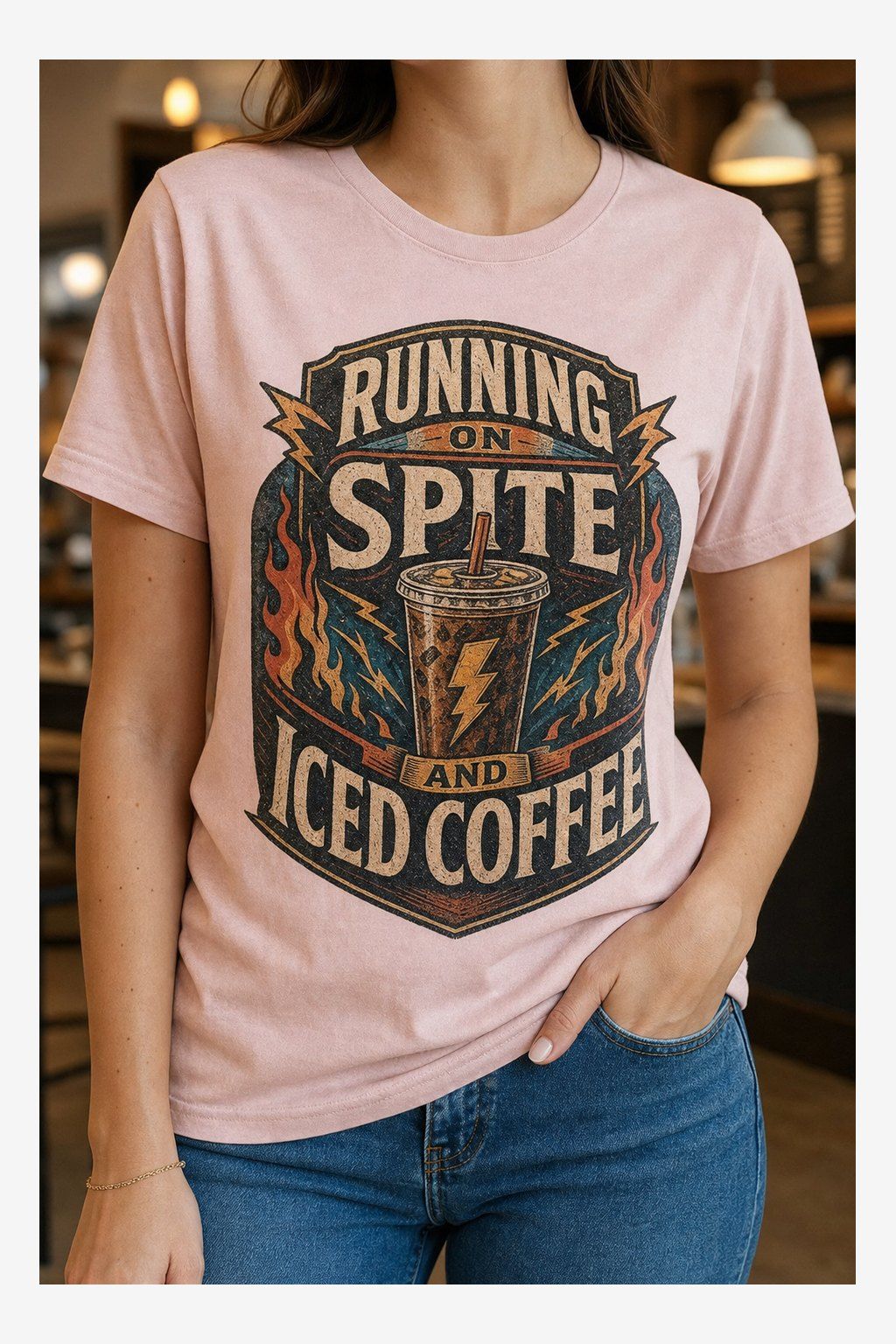 Running on Spite and Iced Coffee T-Shirt product image 4