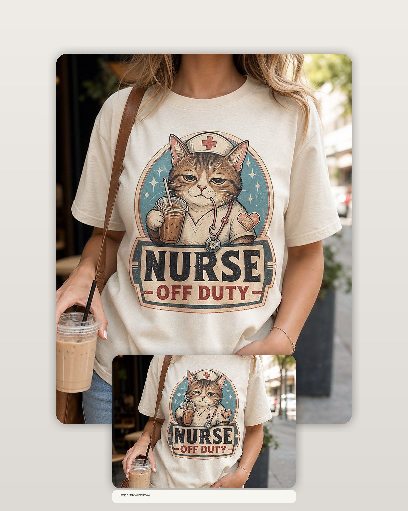 Nurse Off Duty Cat Summer T-Shirt product image 2