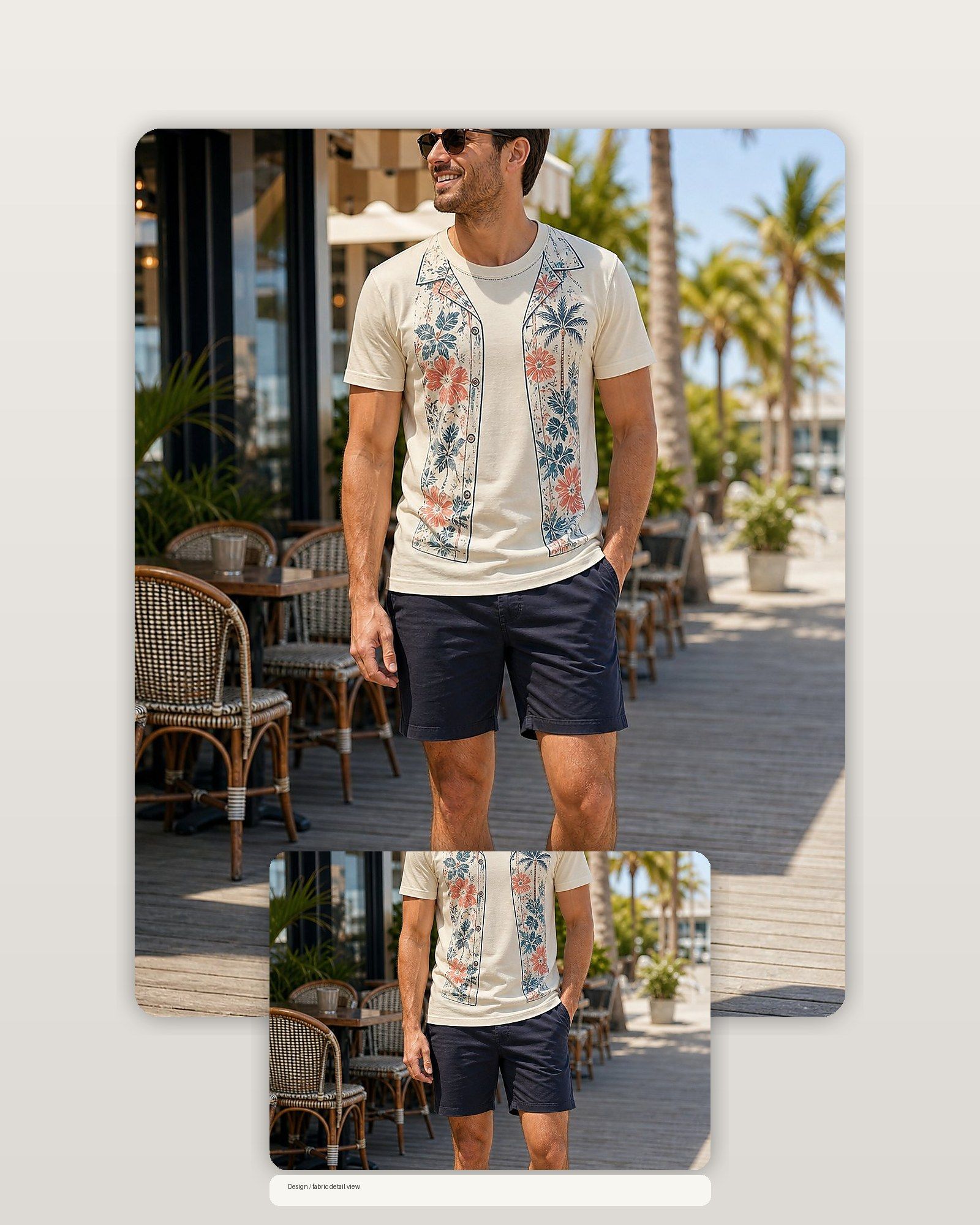 Never Buttoned Up Tropical Illusion T-Shirt product image 2