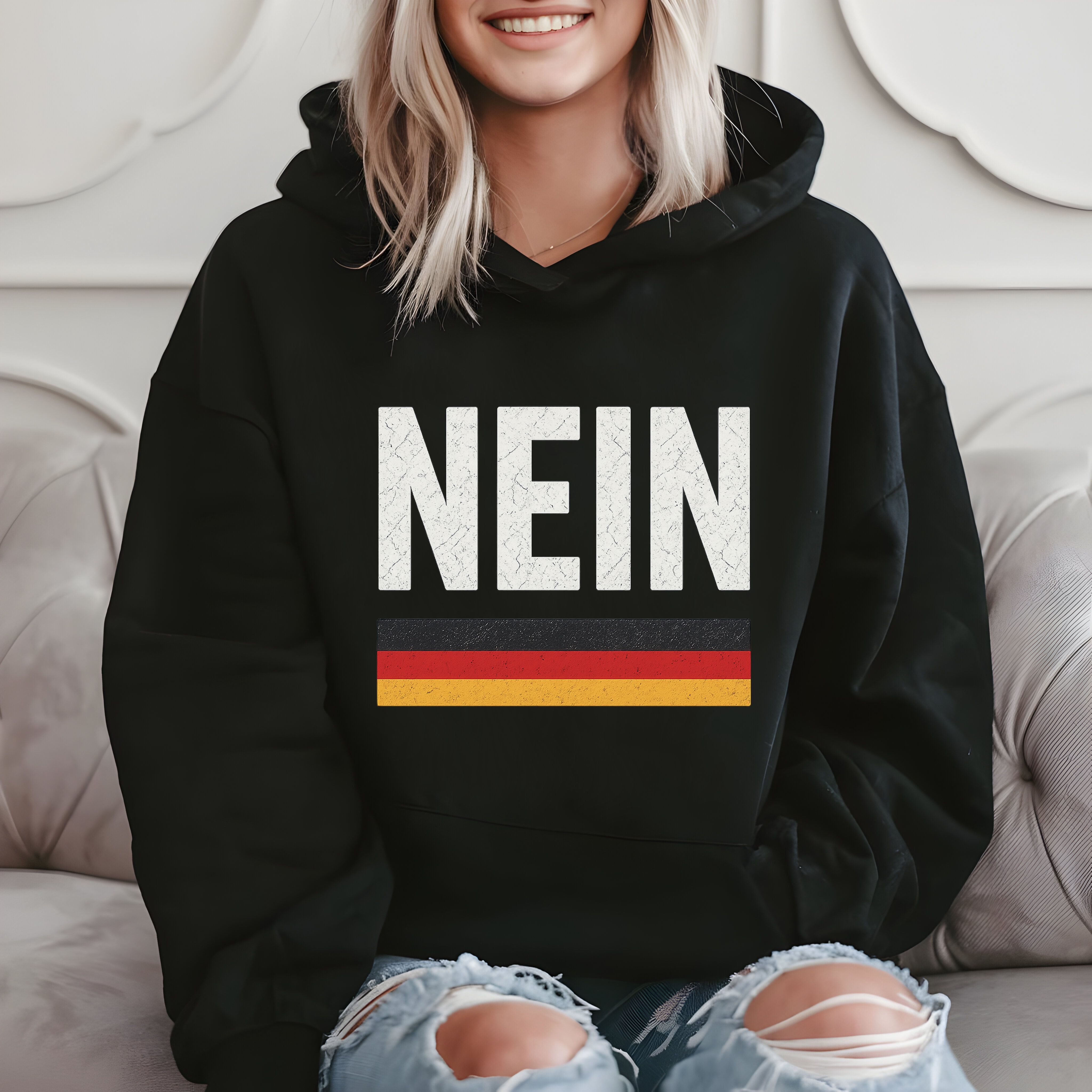 Nein Funny German Meme Hoodie product image 2