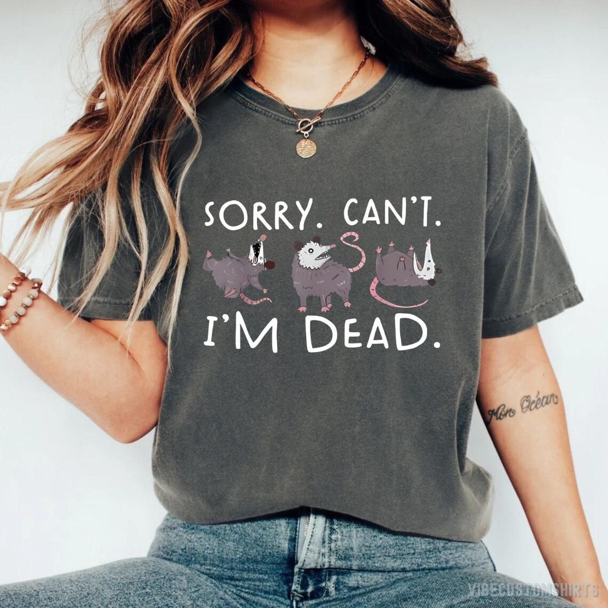 Sorry Can't I'm Dead Possum Shirt product image 1