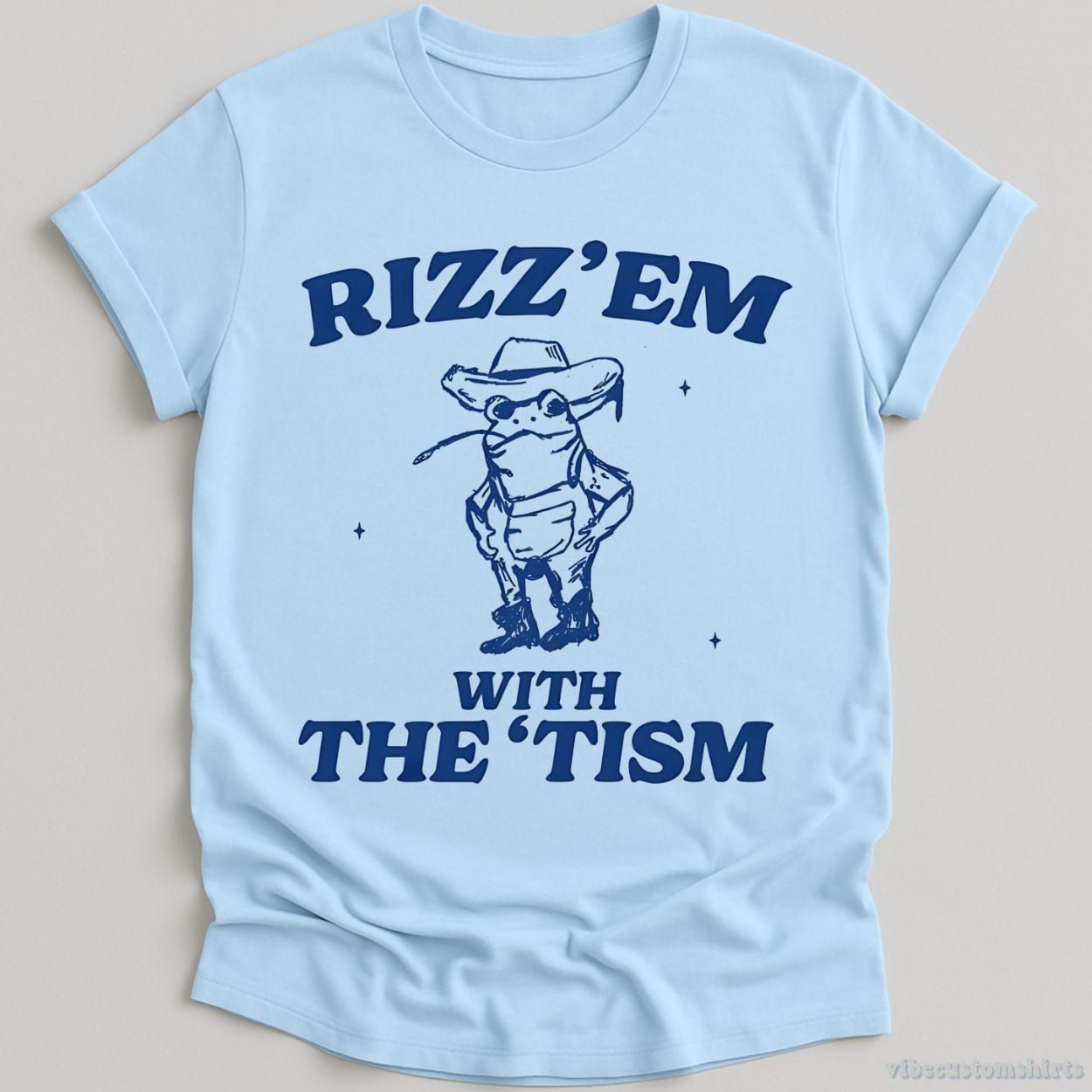 Rizz Em With The Tism Vintage Shirt, Autism Awareness T-Shirt, Farmer Cute Frog Tee, Retro Cartoon T Shirt, Meme Frog T Shirt, Fun Gift product image 3