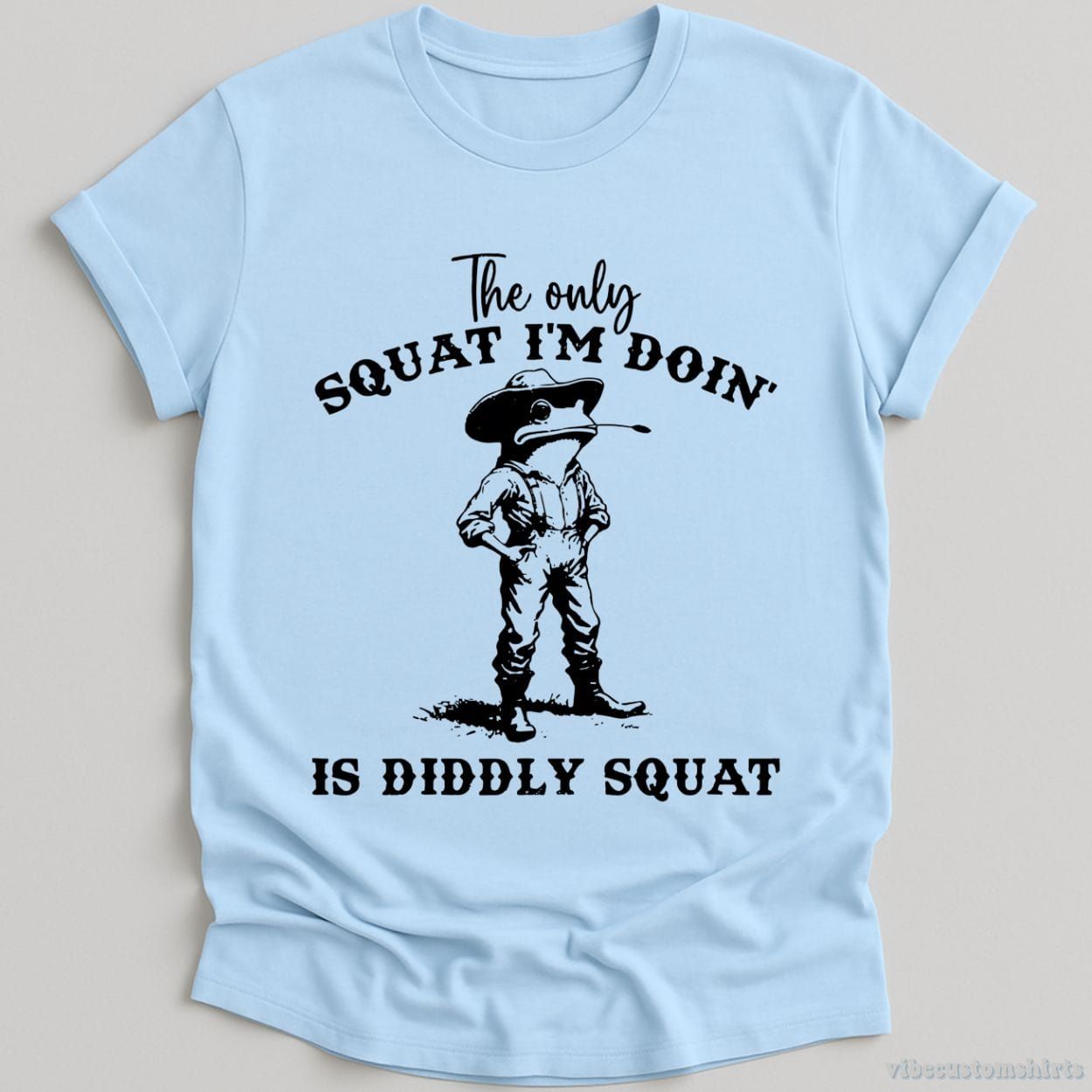 The Only Squat I'm Doin Is Diddly Squat Cowboy Frog Shirt product image 3