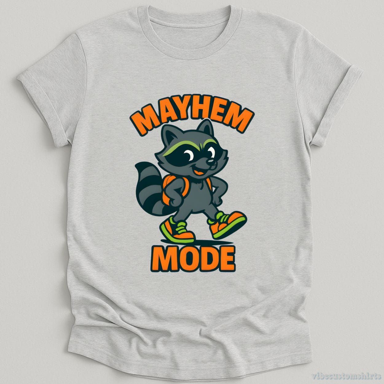 Mayhem Mode Cute Raccoon Cartoon Shirt product image 3