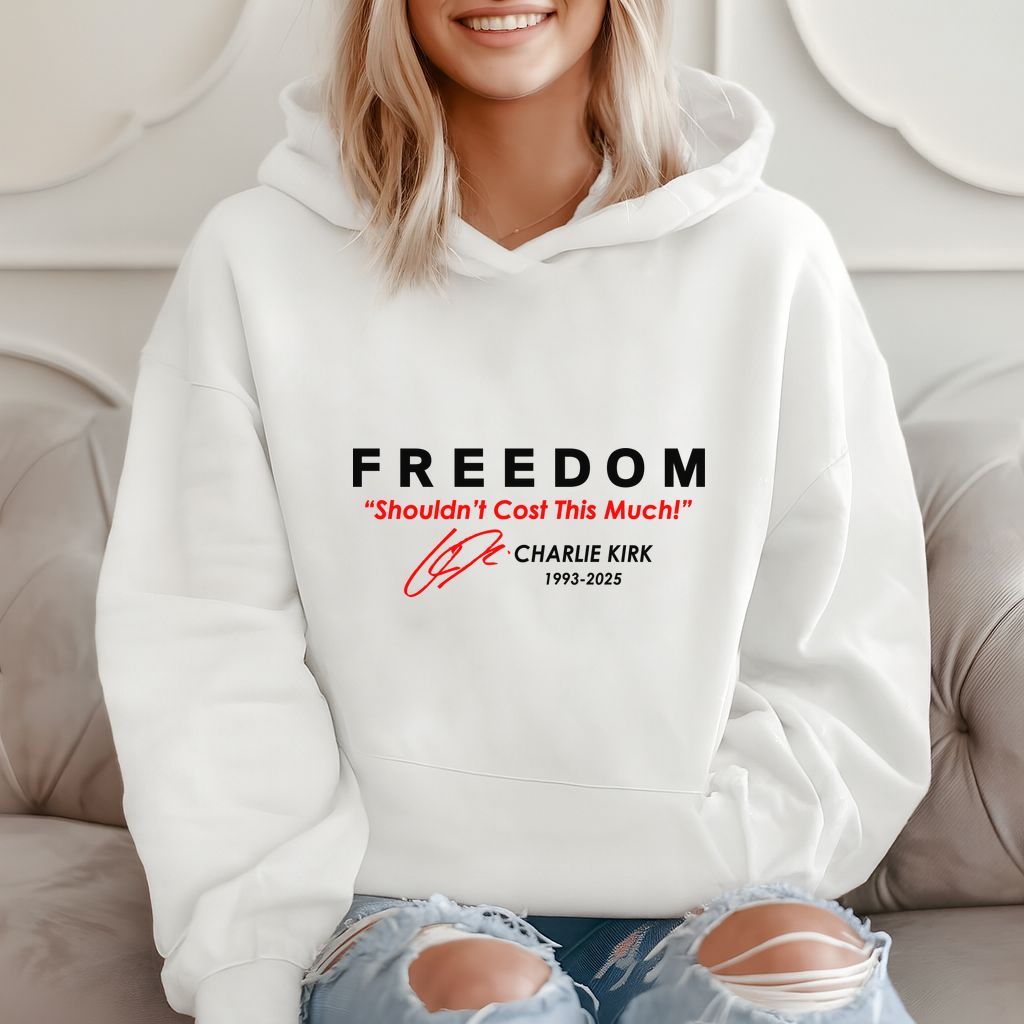 Freedom “shouldn't Cost This Much!” Charlie Kirk Maga Hoodie product image 2