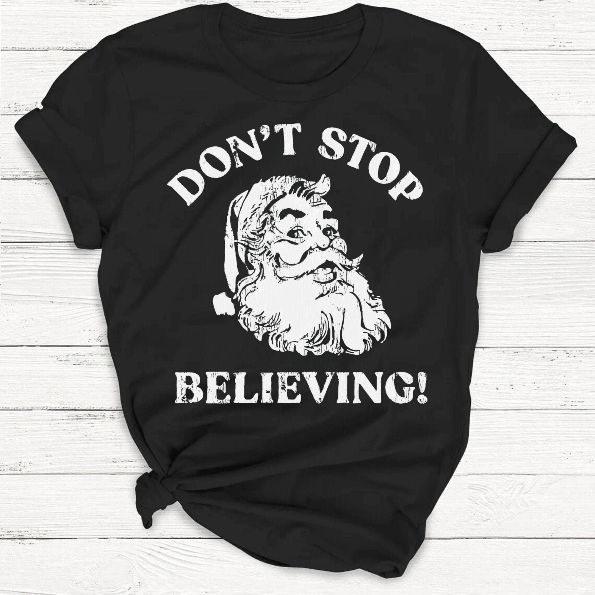 Don't Stop Believing Vintage Santa Clause Shirt product image 4