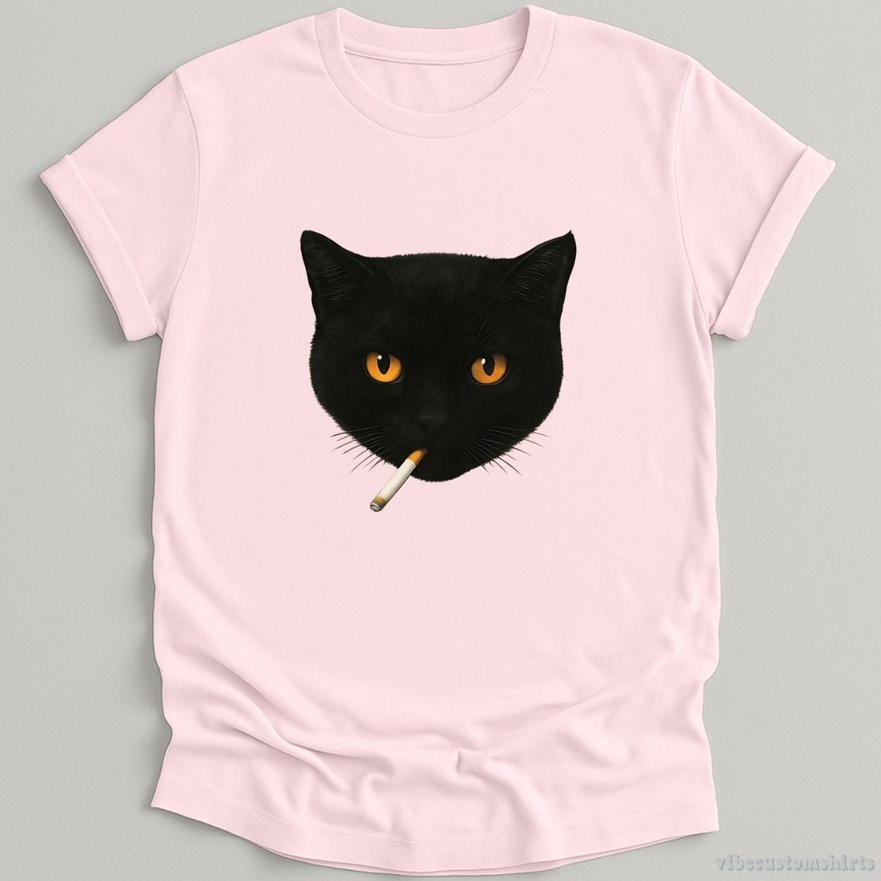 Smoking Black Cat Funny Shirt product image 4