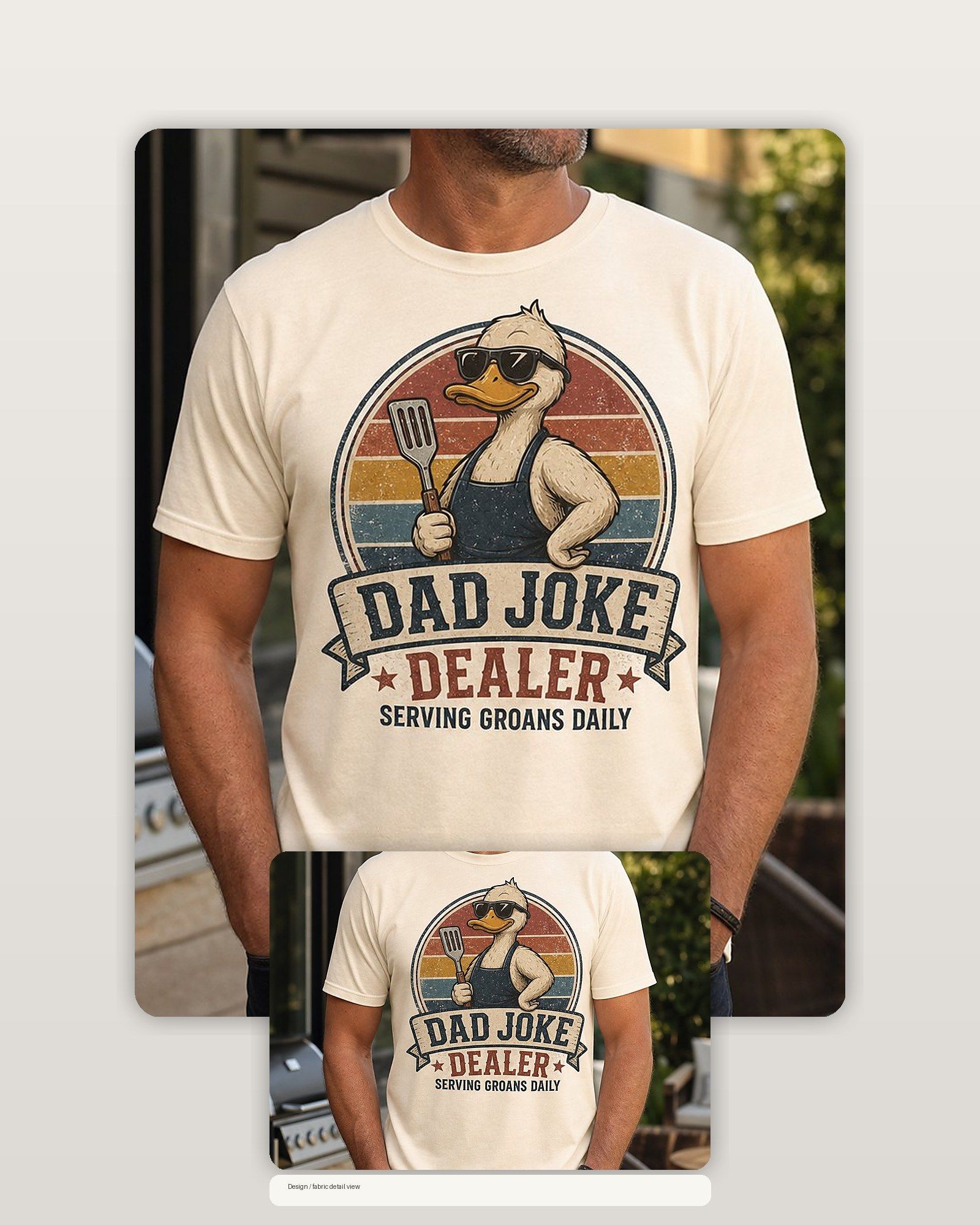 Dad Joke Dealer Serving Groans Daily T-Shirt product image 2