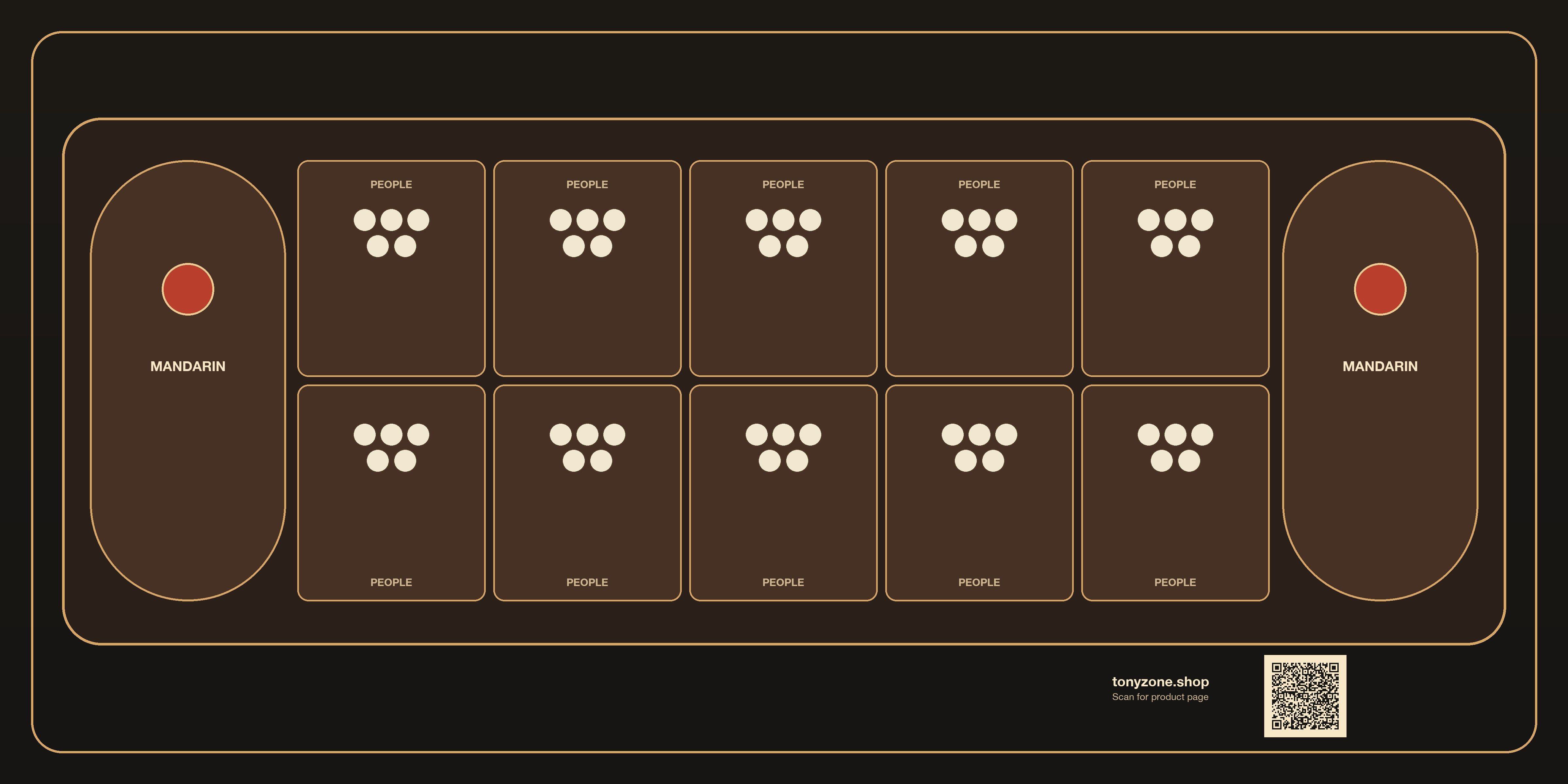 Ô Ăn Quan Vietnamese Mancala Large Desk Mat – Gaming Mouse Pad for Office Setup, graphic art / gift product image 1
