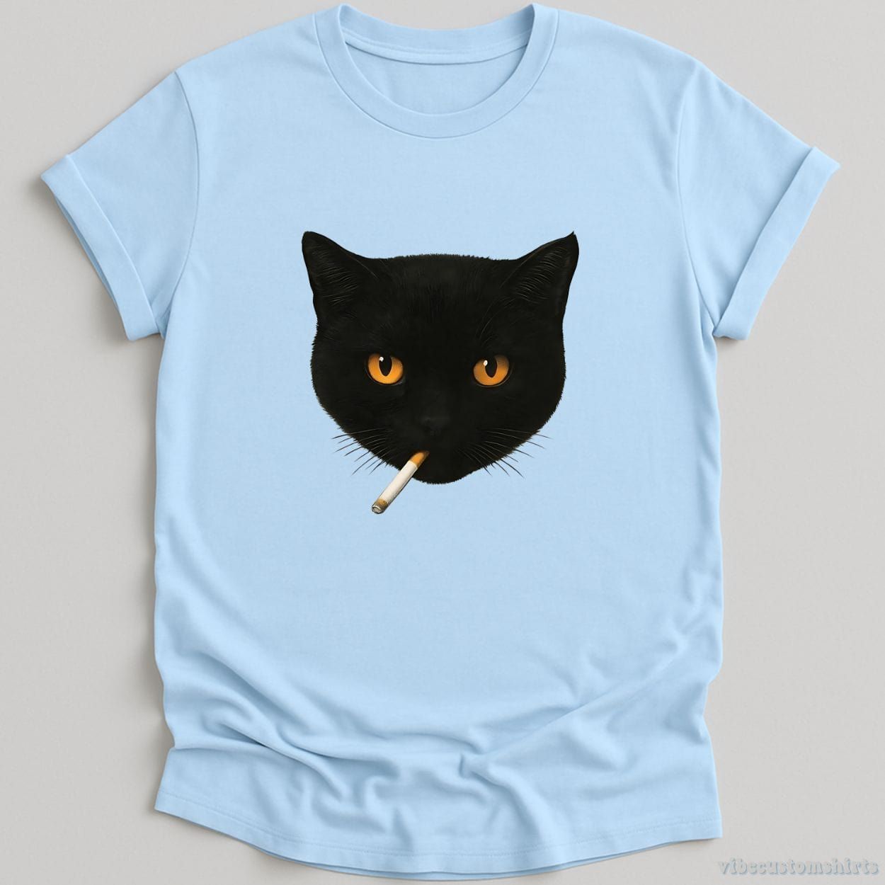 Smoking Black Cat Funny Shirt product image 3