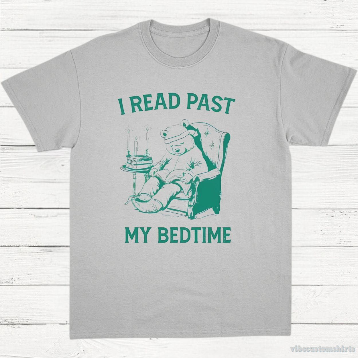 I Read Past My Bedtime Cute Bear Shirt product image 6