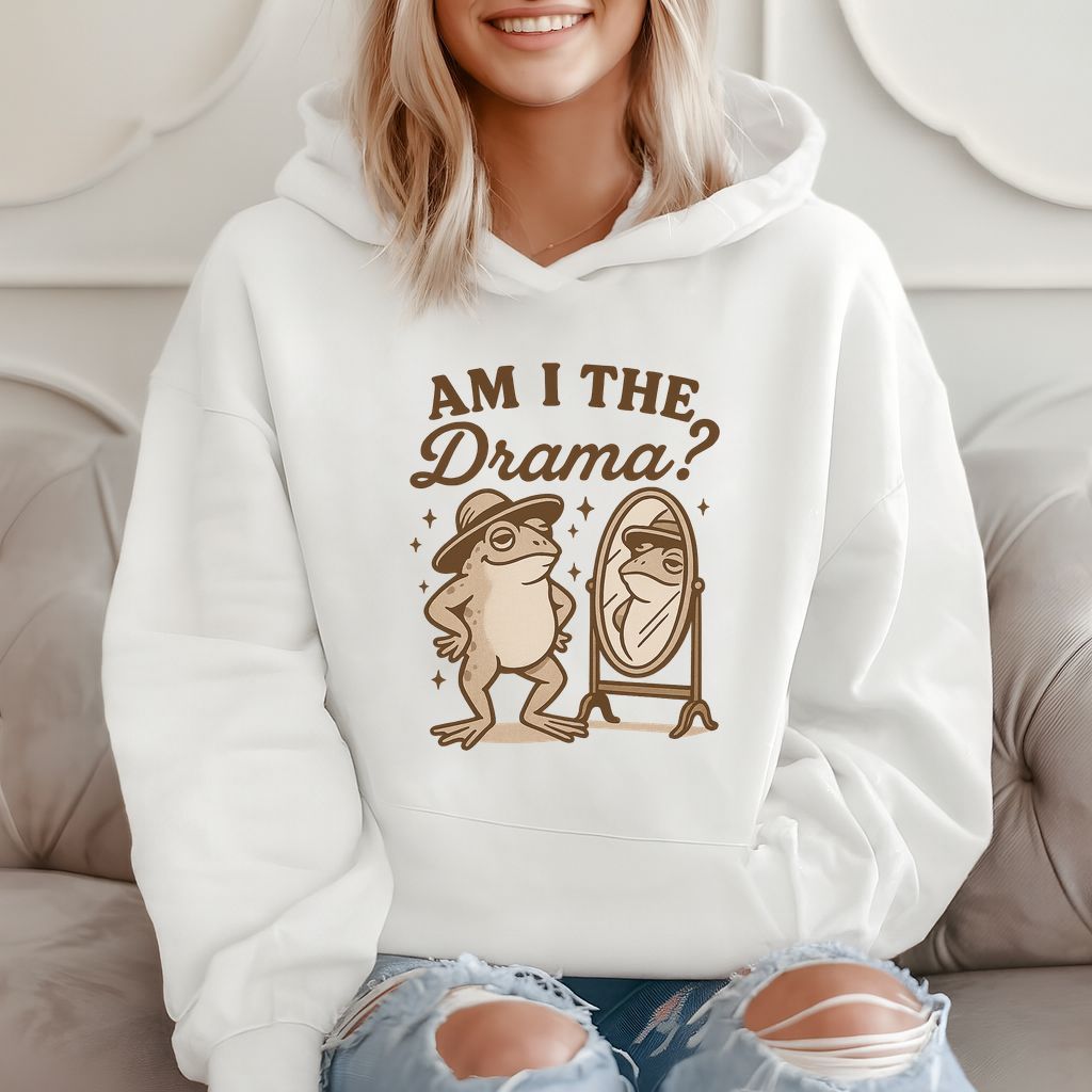 Am I The Drama - Funny Meme Frog Hoodie product image 2