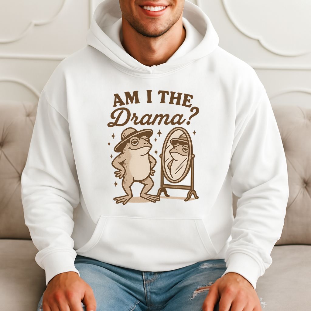 Am I The Drama - Funny Meme Frog Hoodie product image 3