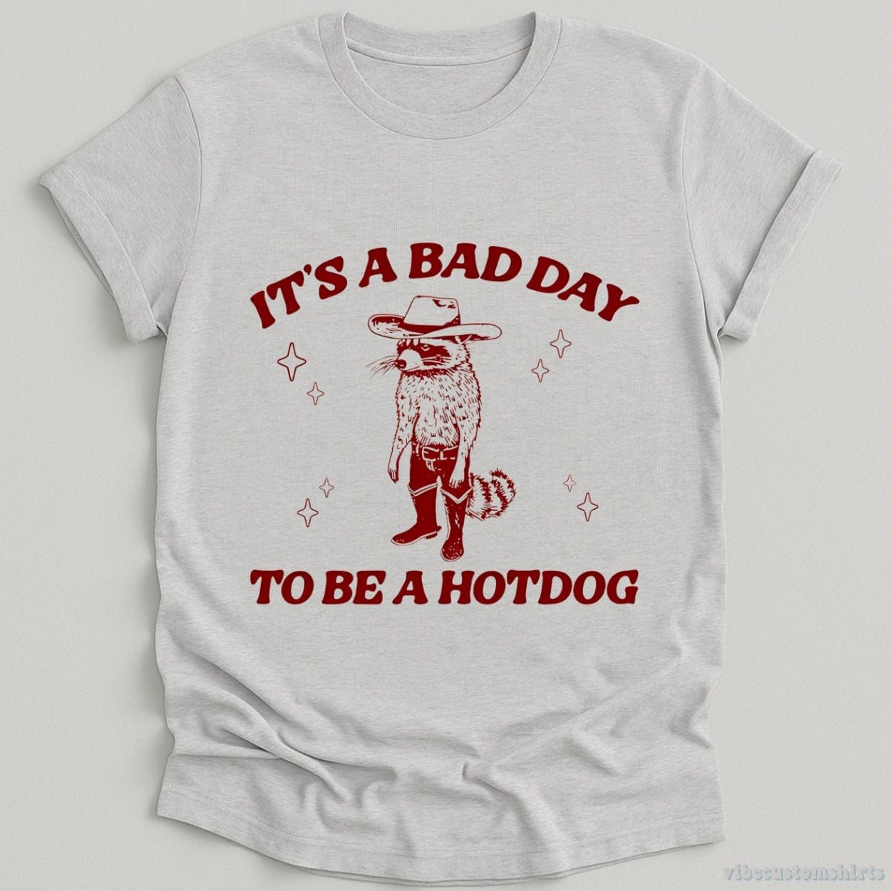 It's A Bad Day To Be A Hotdog Cowboy Raccoon Shirt product image 2