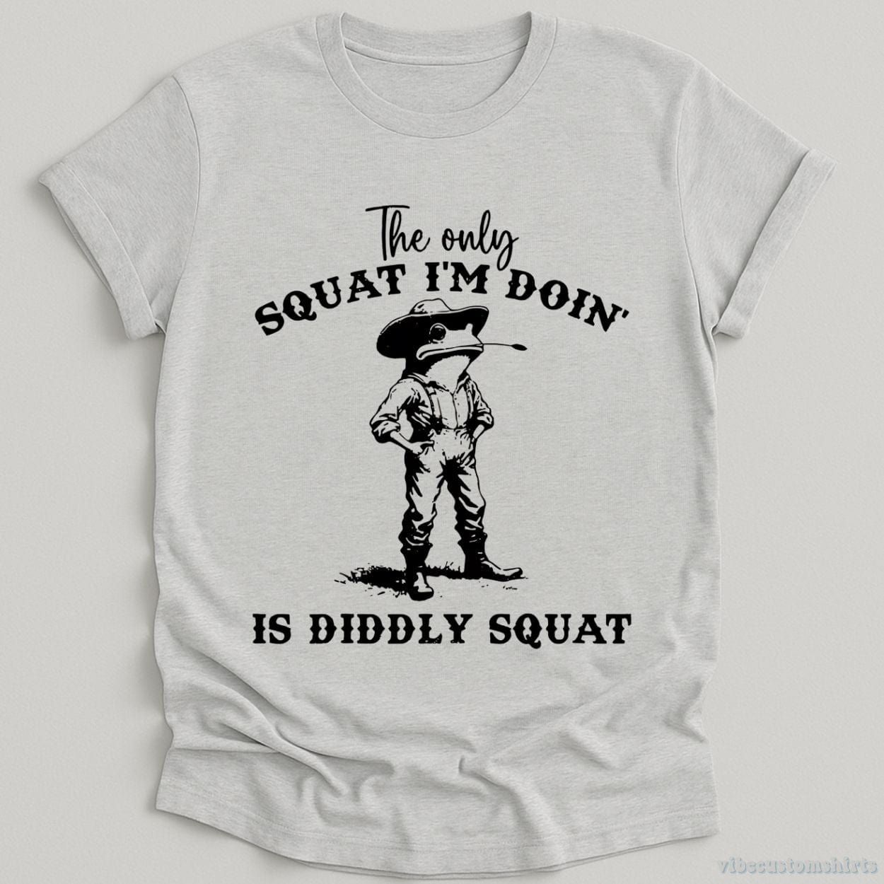The Only Squat I'm Doin Is Diddly Squat Cowboy Frog Shirt product image 5