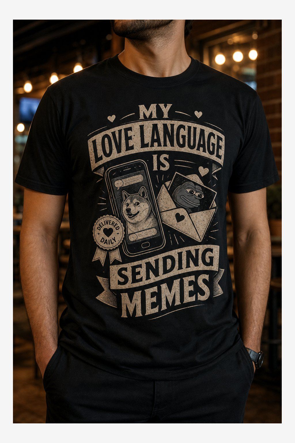 My Love Language Is Sending Memes T-Shirt product image 5