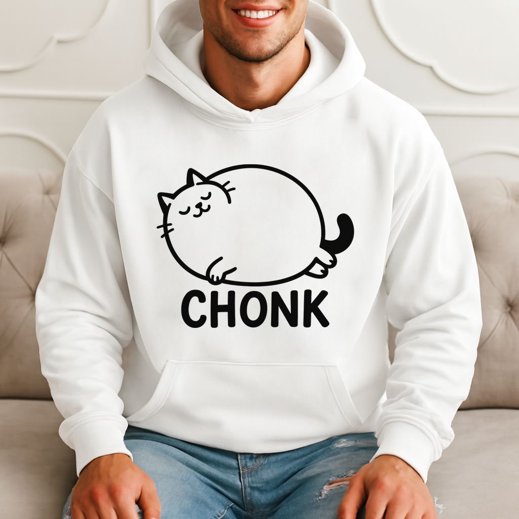 Chonk Funny Cat Meme Gift, Viral Pet Humor Hoodie product image 3