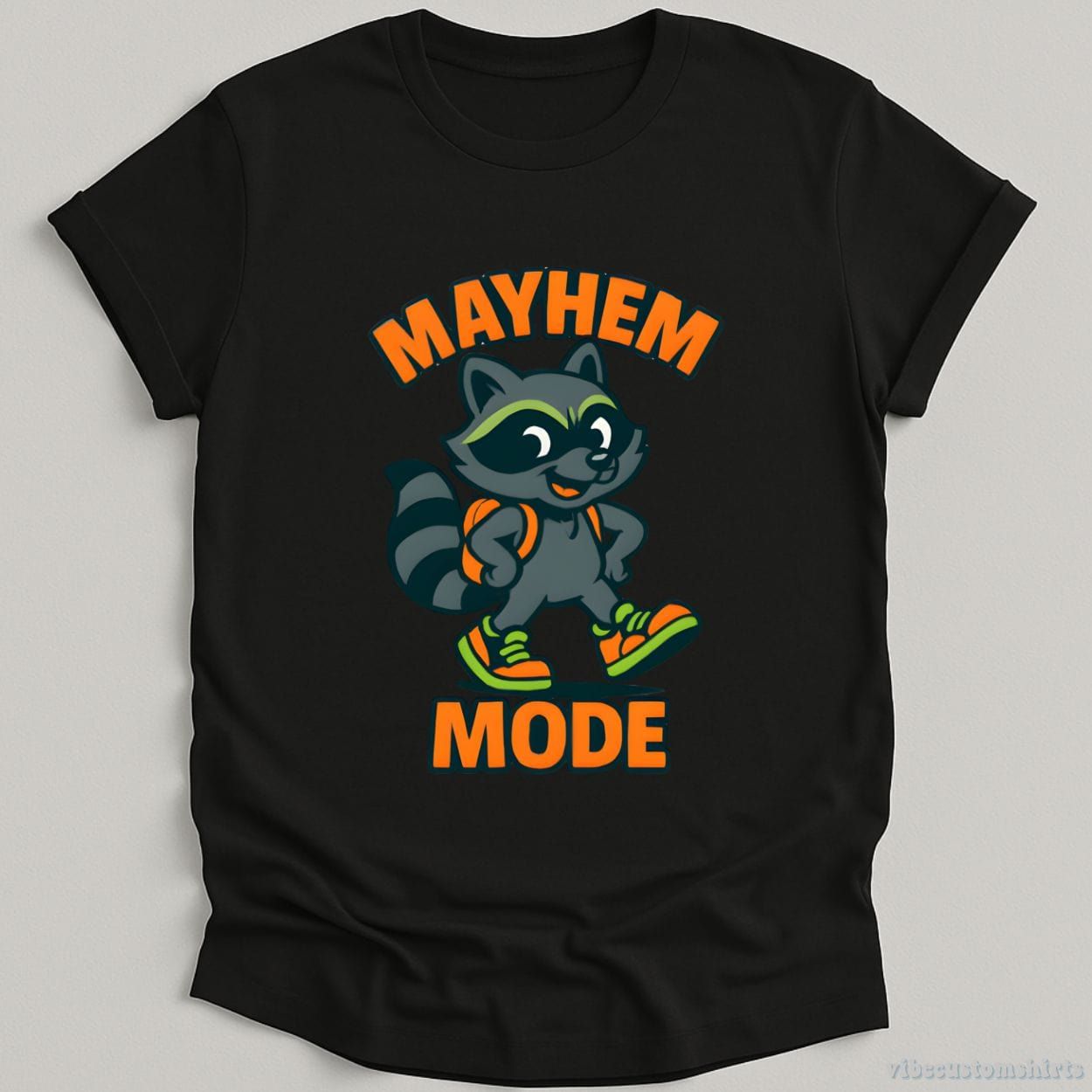 Mayhem Mode Cute Raccoon Cartoon Shirt product image 5