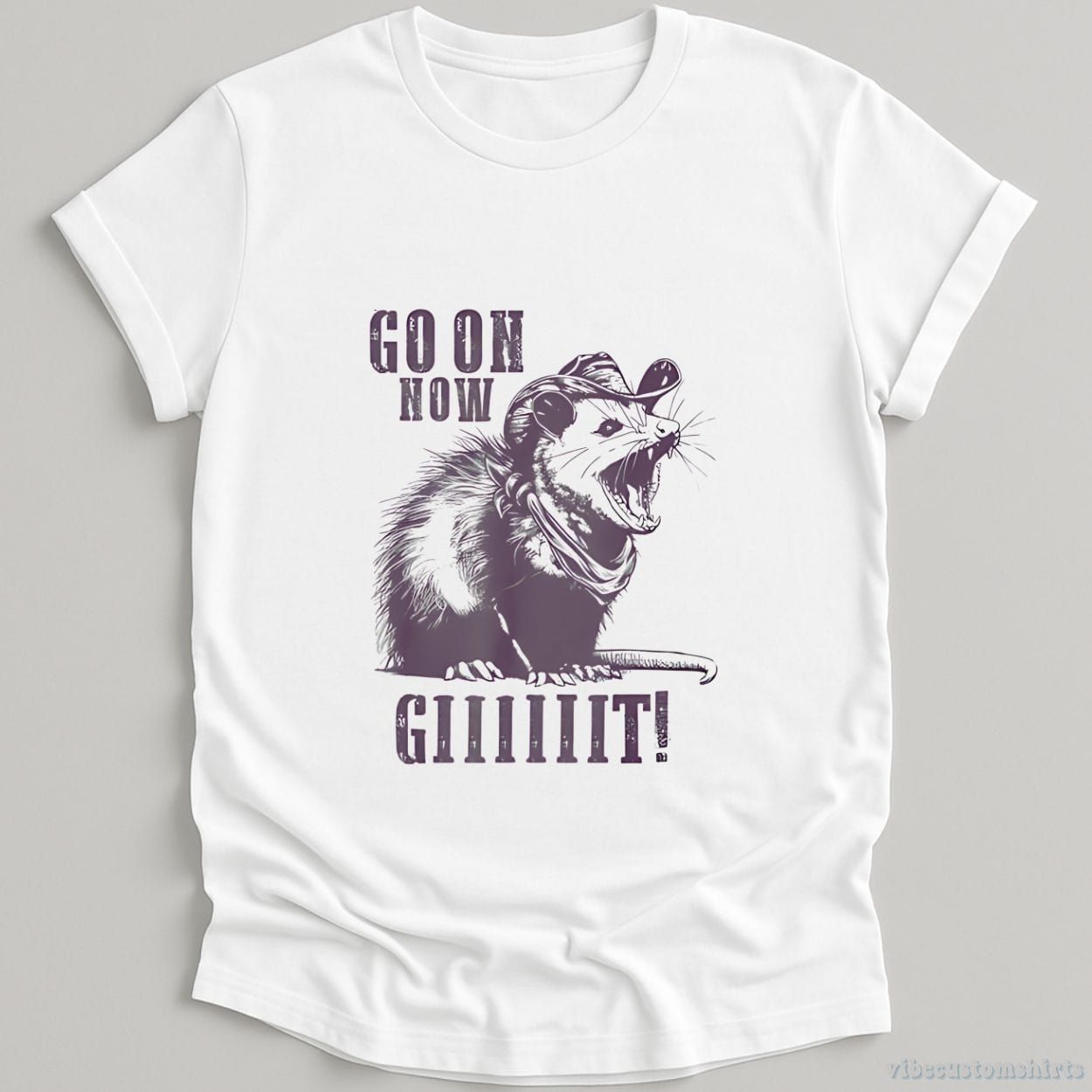 Go On Now Git Cowboy Opossum Vintage Shirt product image 2