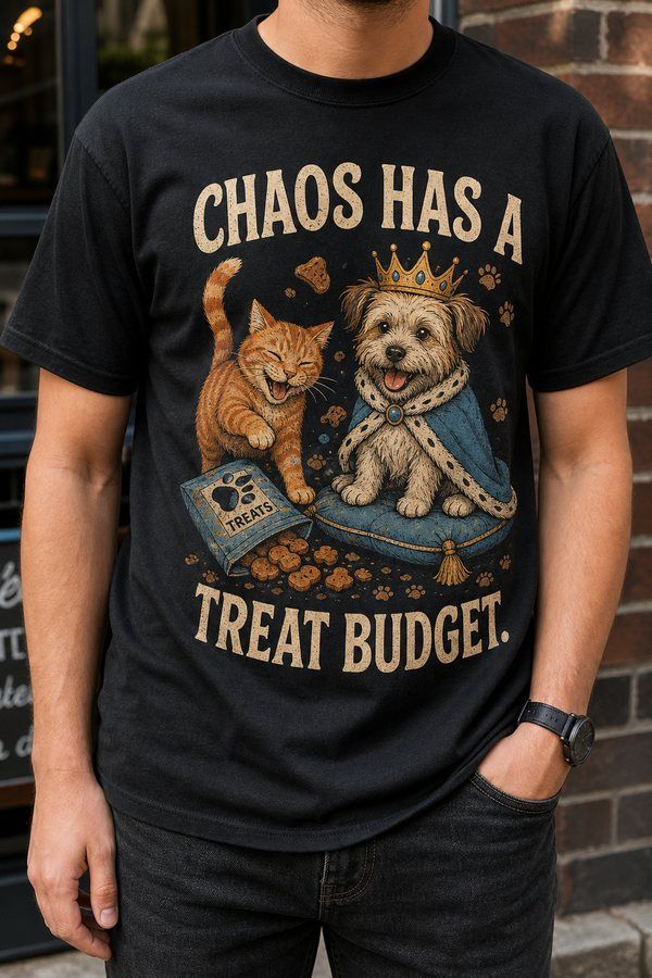 Chaos Has A Treat Budget Pet Parent T-Shirt product image 2