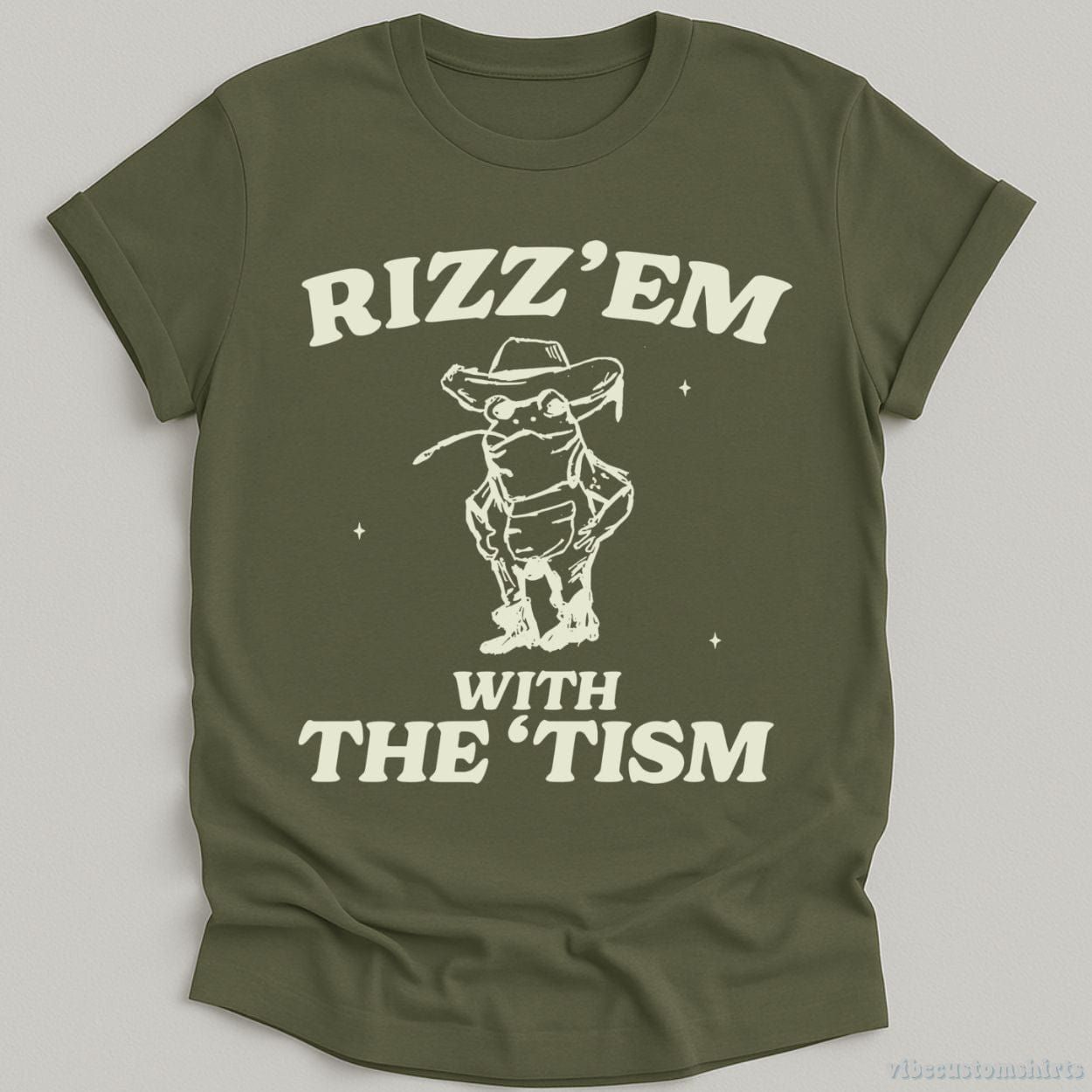 Rizz Em With The Tism Vintage Shirt, Autism Awareness T-Shirt, Farmer Cute Frog Tee, Retro Cartoon T Shirt, Meme Frog T Shirt, Fun Gift product image 7