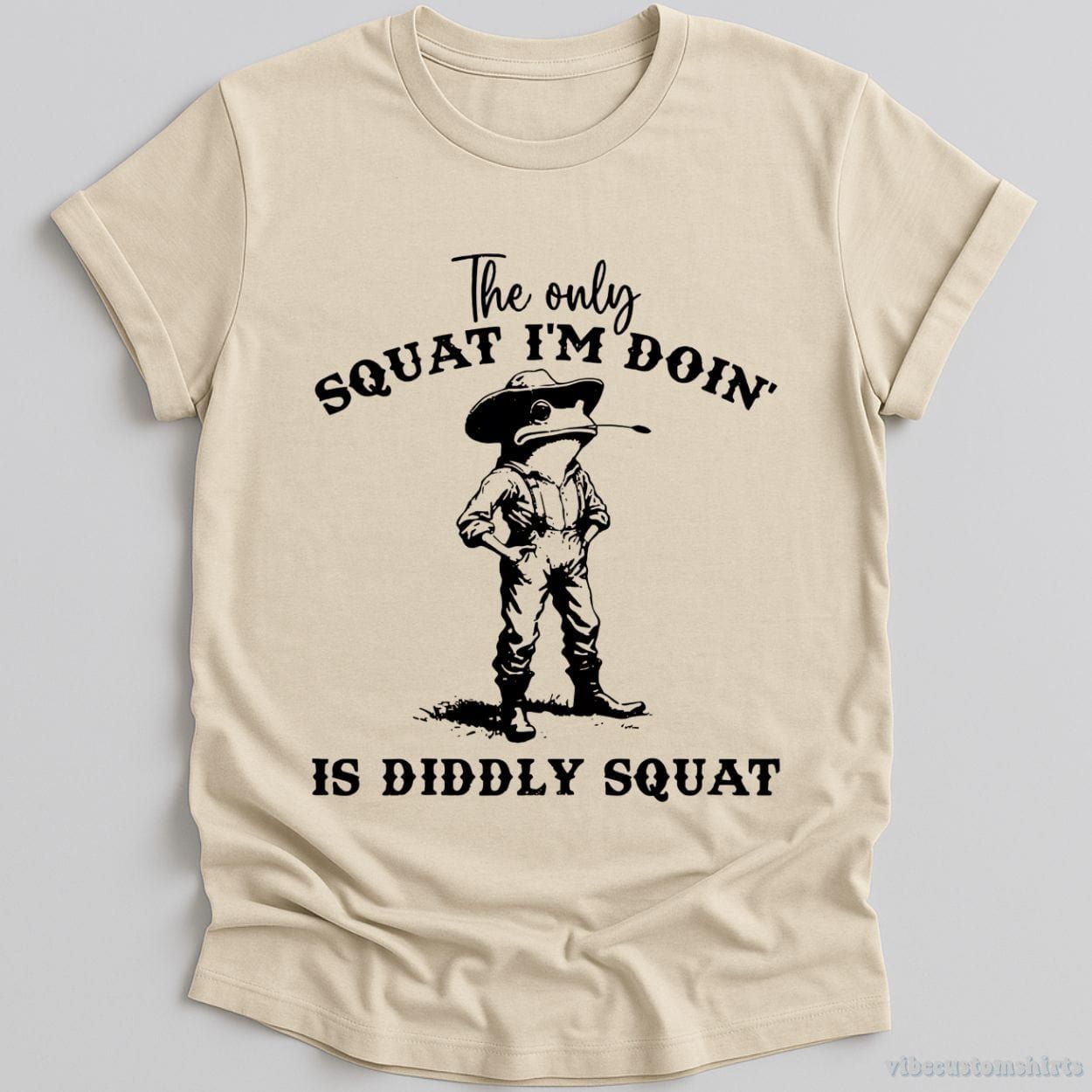 The Only Squat I'm Doin Is Diddly Squat Cowboy Frog Shirt product image 1