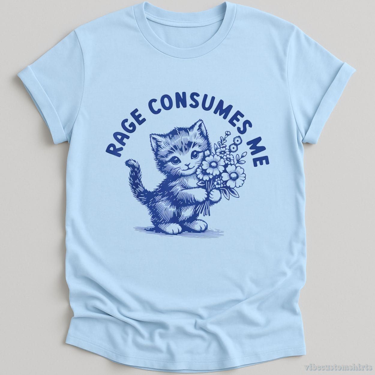 Rage Consumes Me Cat Flower Shirt product image 4