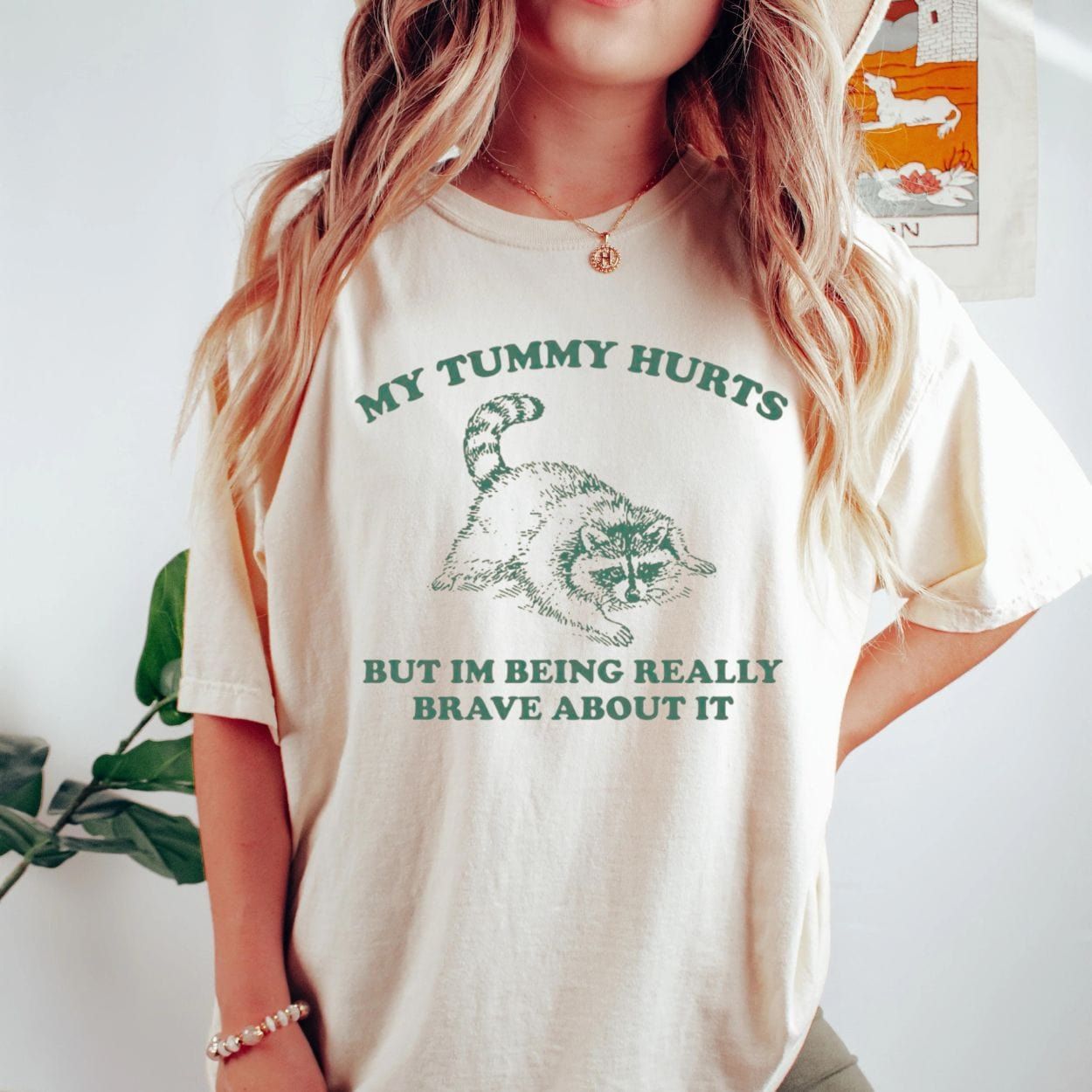 My Tummy Hurts But I'm Being Really Brave About It Vintage Shirt product image 2