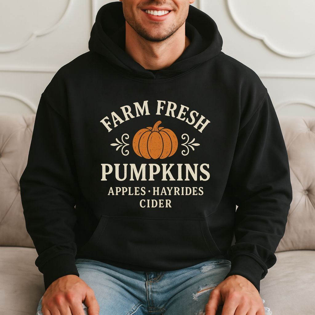 Farm Fresh Pumpkins - Funny Fall Harvest Hoodie product image 1