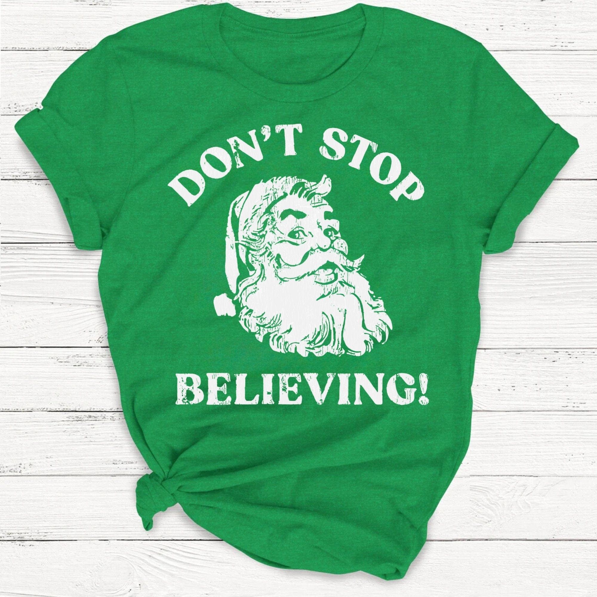 Don't Stop Believing Vintage Santa Clause Shirt product image 2